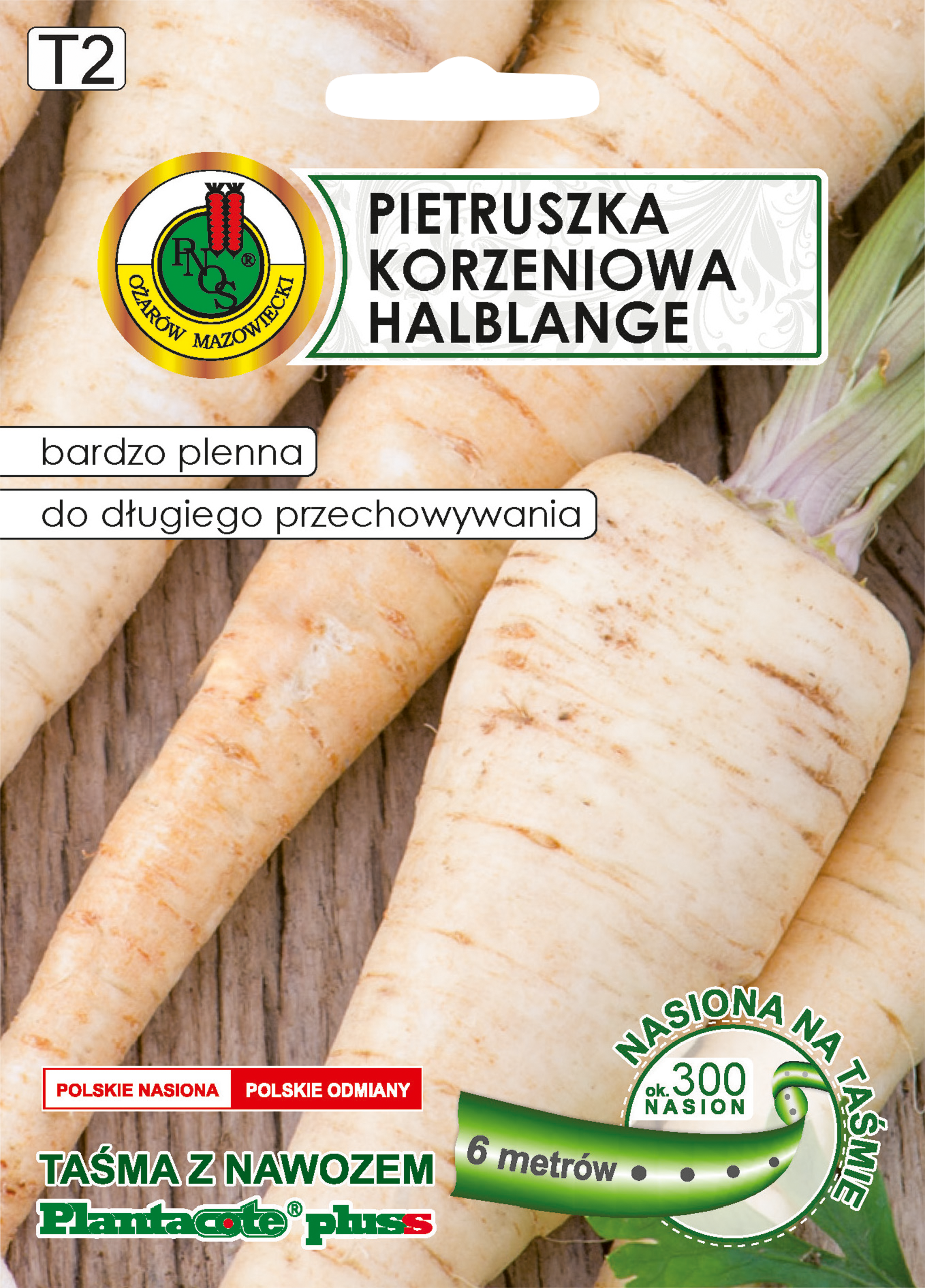 Pietruszka korzeniowa Halblange nasiona na taśmie 6m Pnos