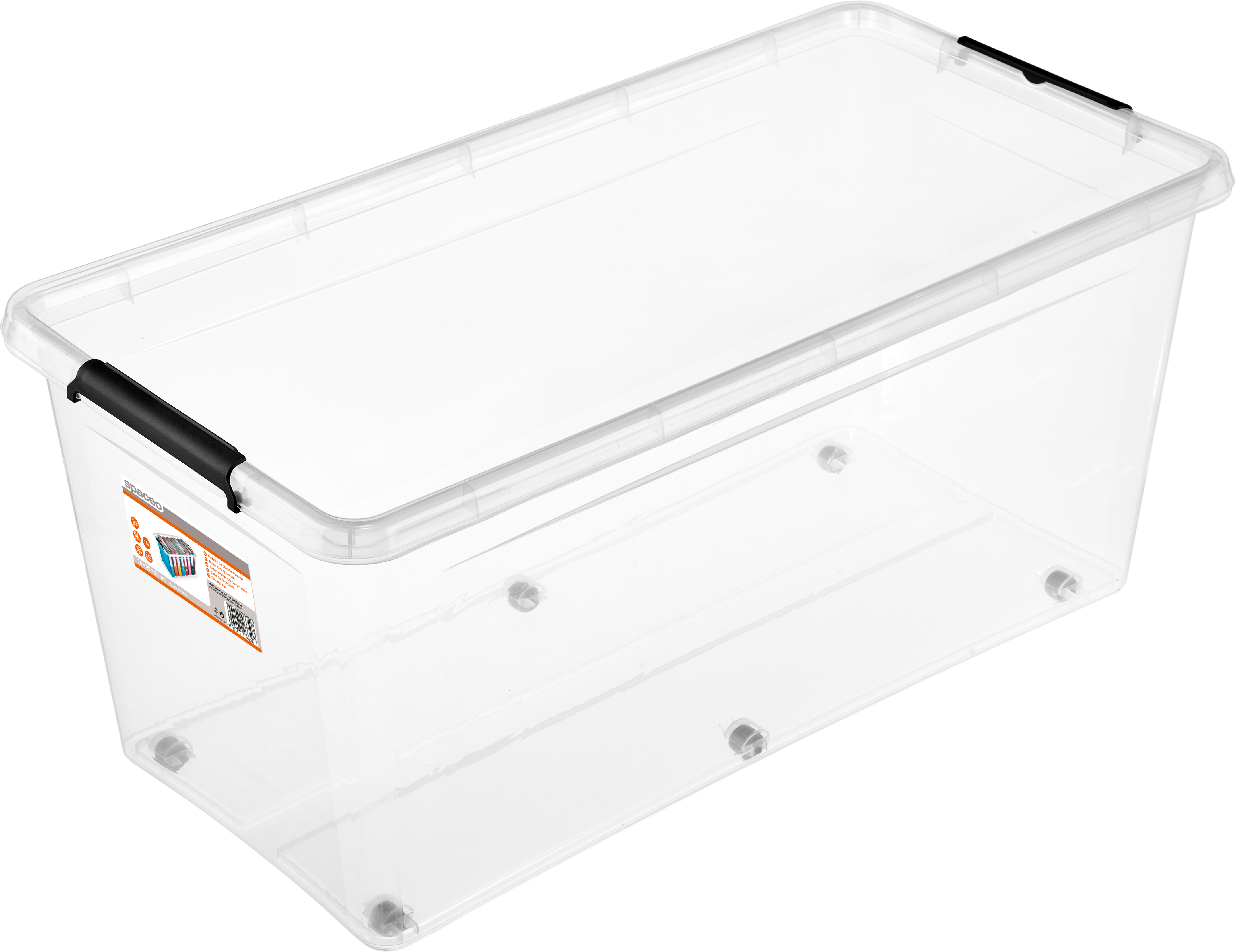 Pojemnik z klipsami na kółkach 75 l 39 x 35 x 76 cm Spaceo