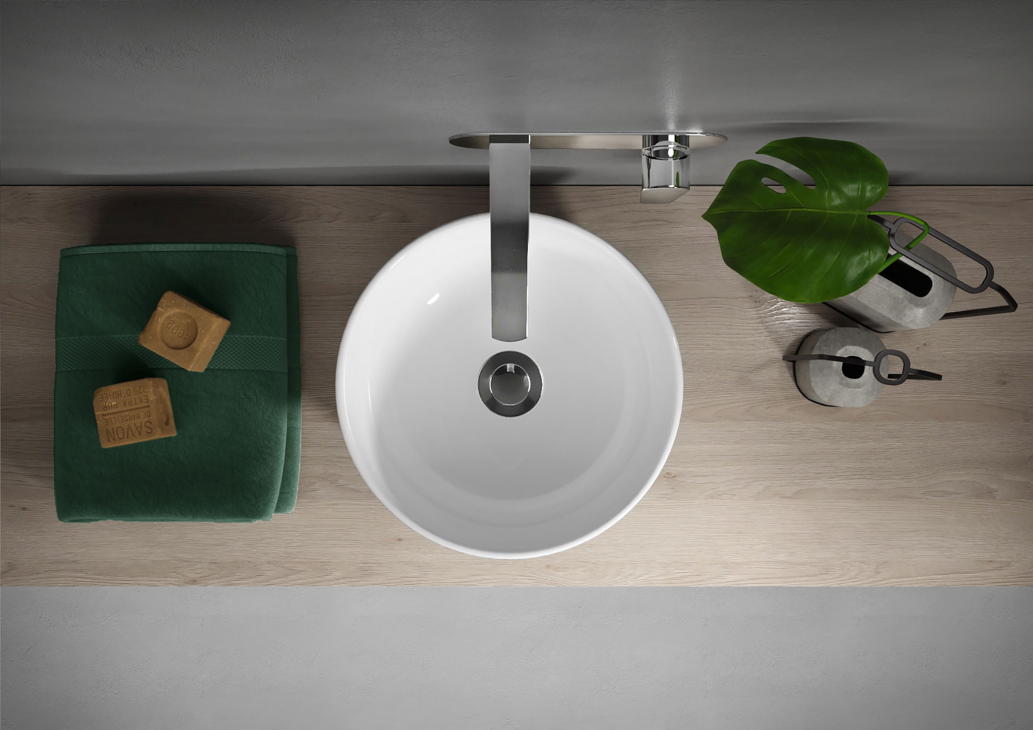 Umywalka ceramiczna nablatowa Moduo 35 Cersanit - 2