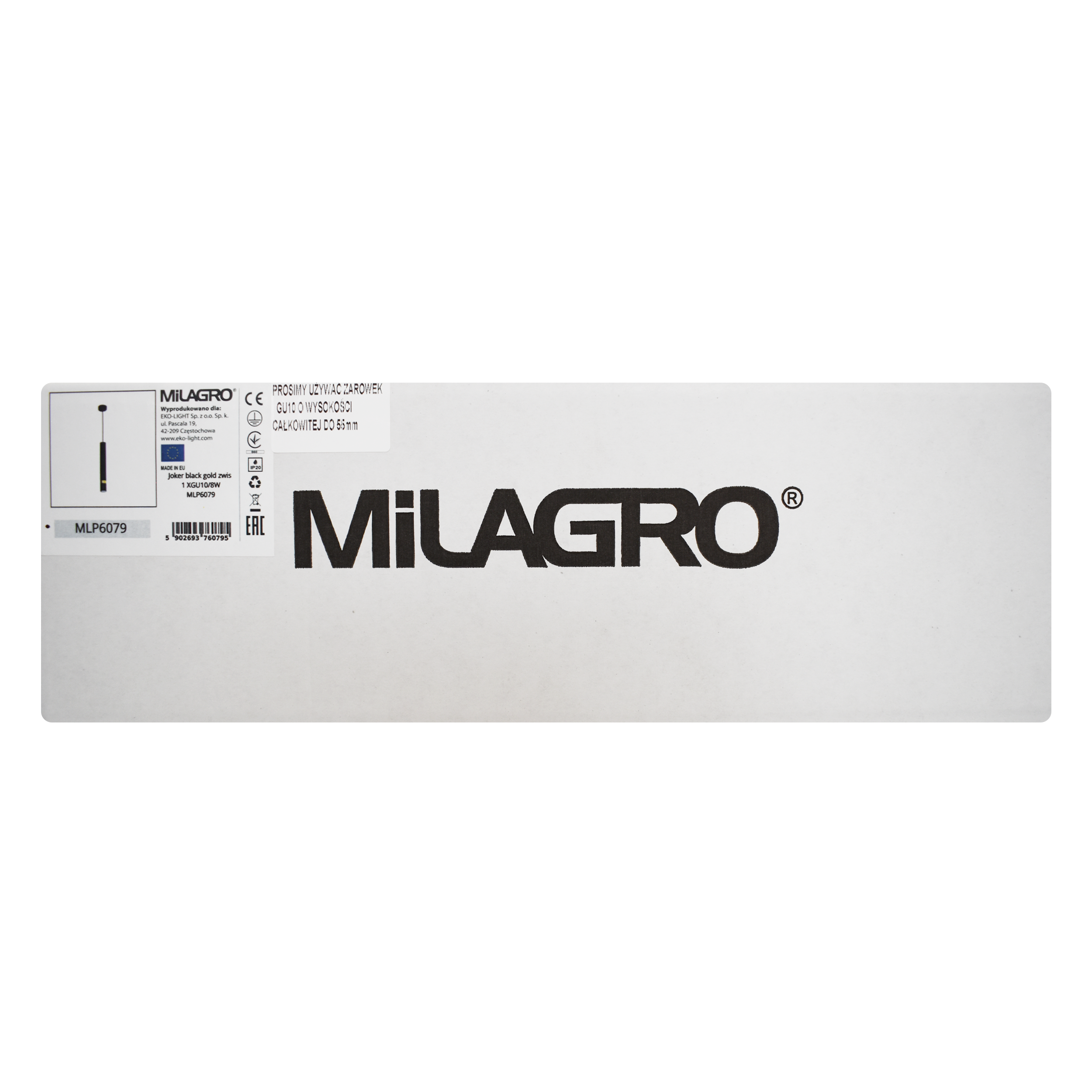 Lampa wisząca Joker czarny GU10 Milagro - 7