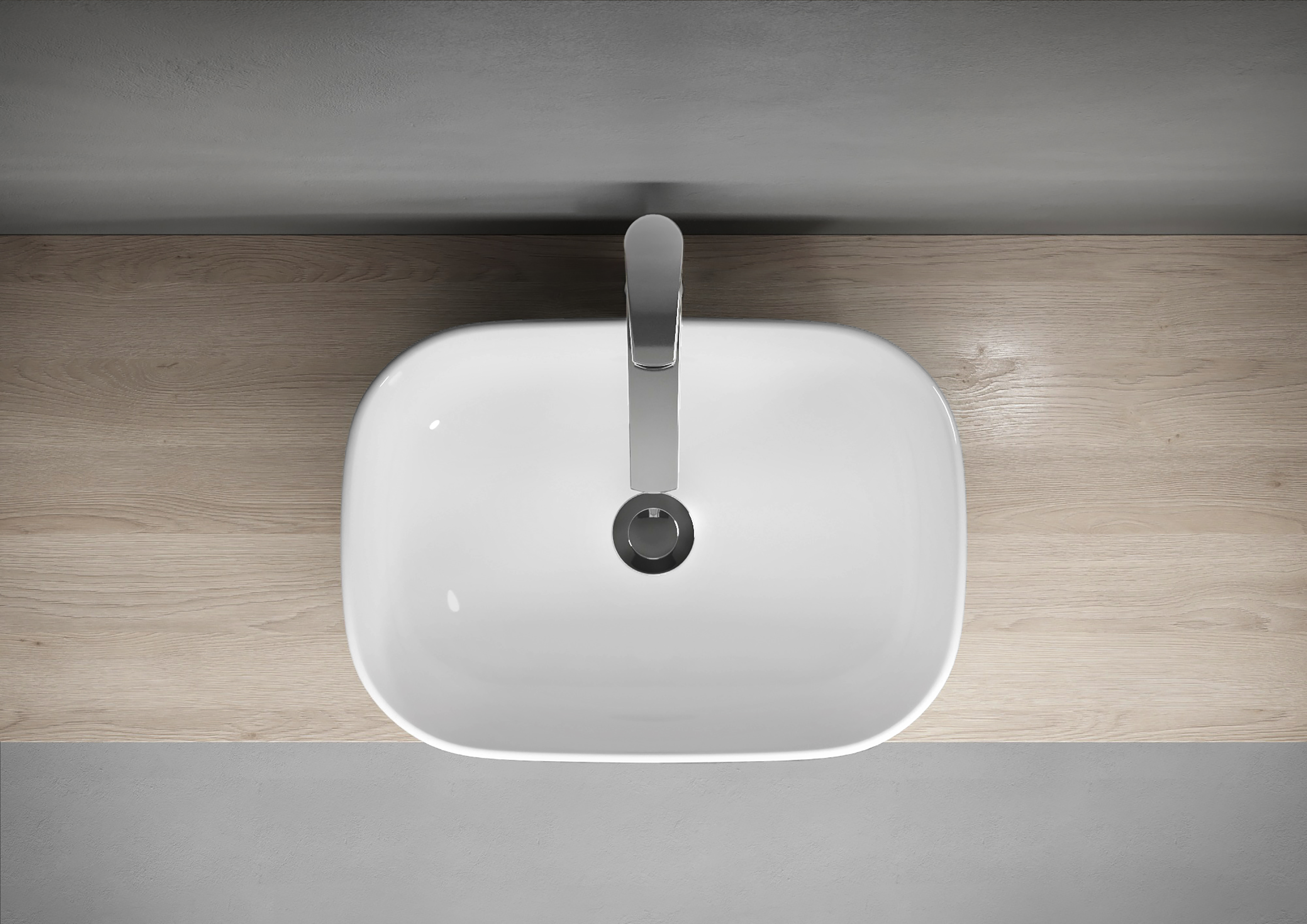 Umywalka ceramiczna nablatowa Moduo 50 Cersanit - 3