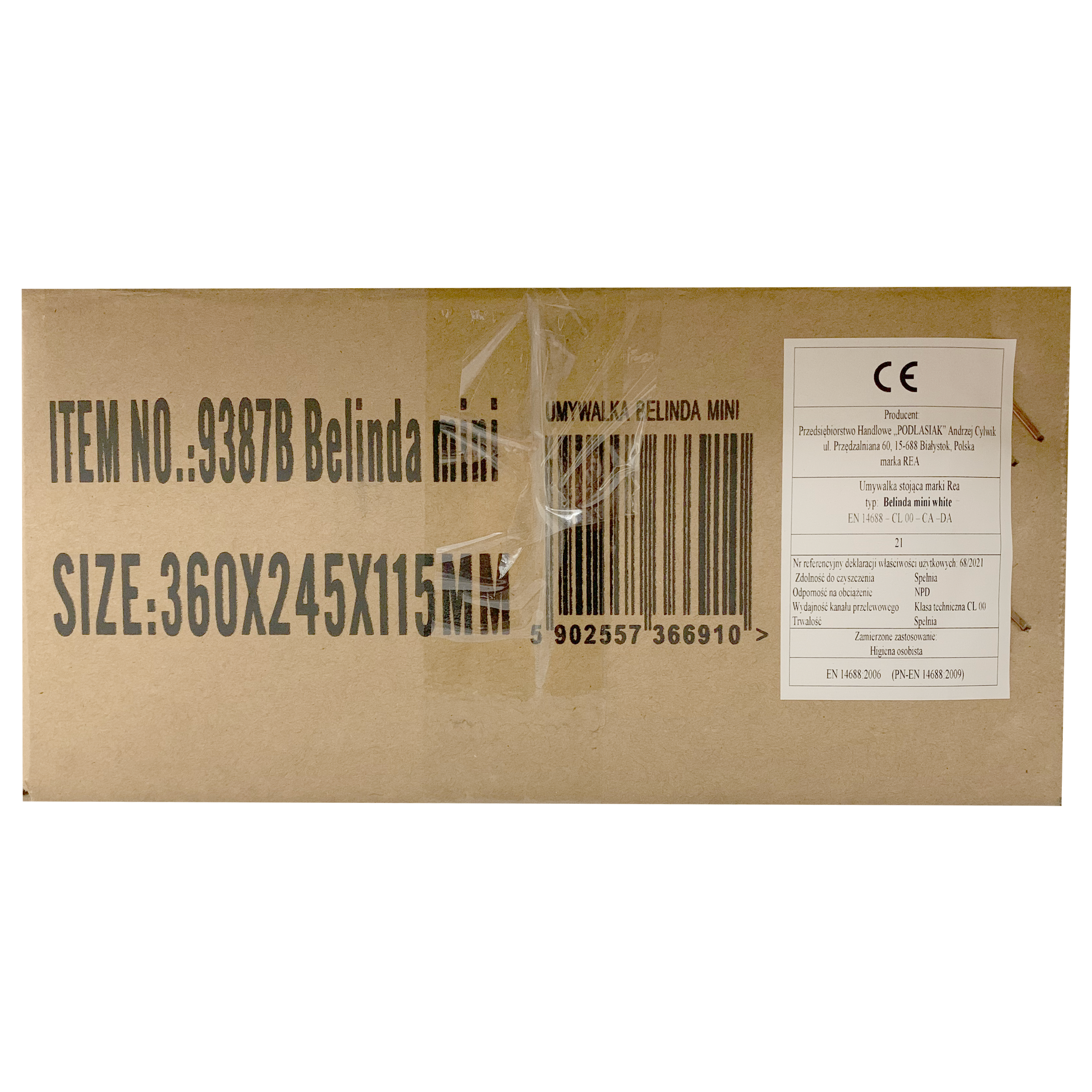 Umywalka ceramiczna nablatowa Belinda Mini 37 X 25.5 Rea - 4