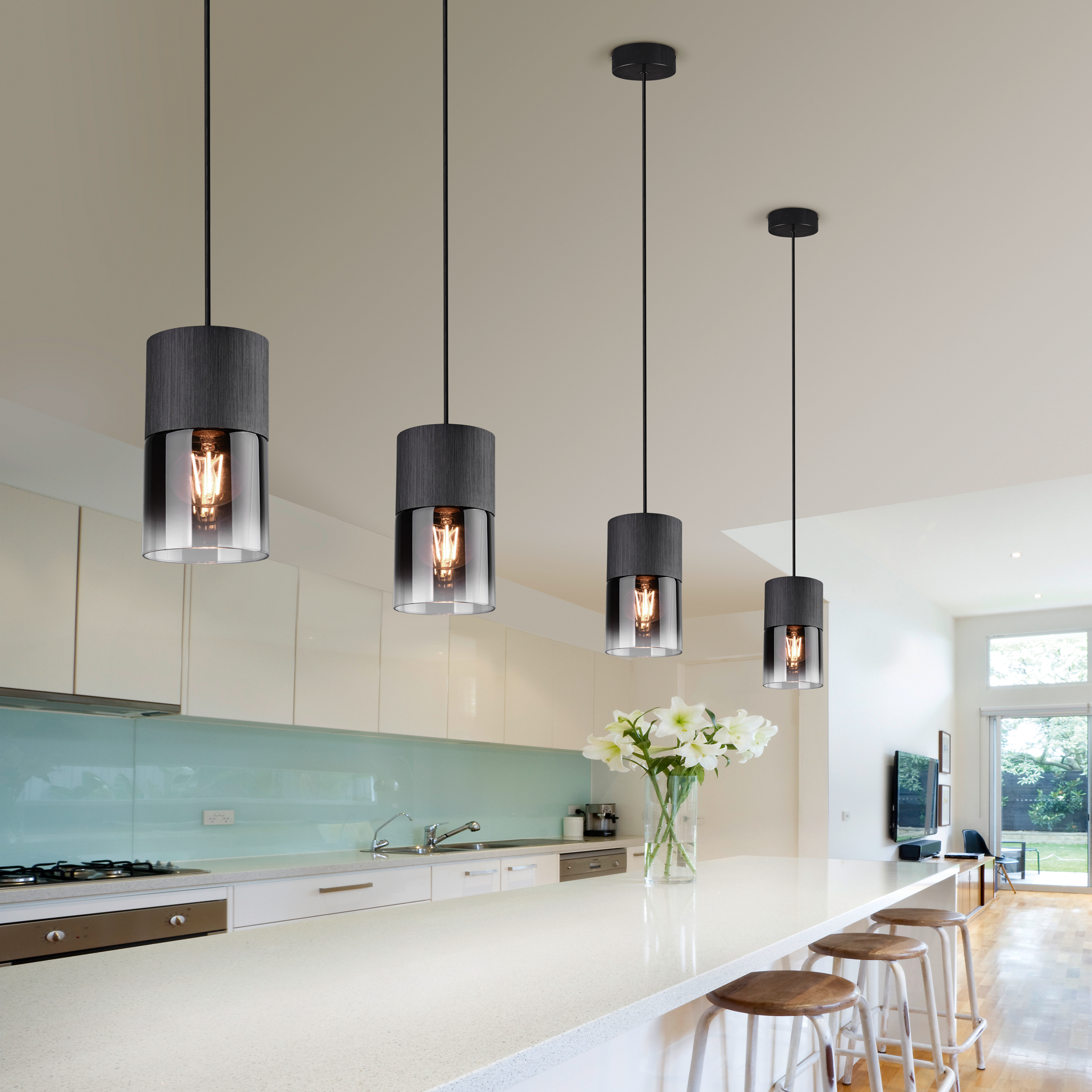 Lampa wisząca Robin czarny E27 Trio Lighting Inter - 2