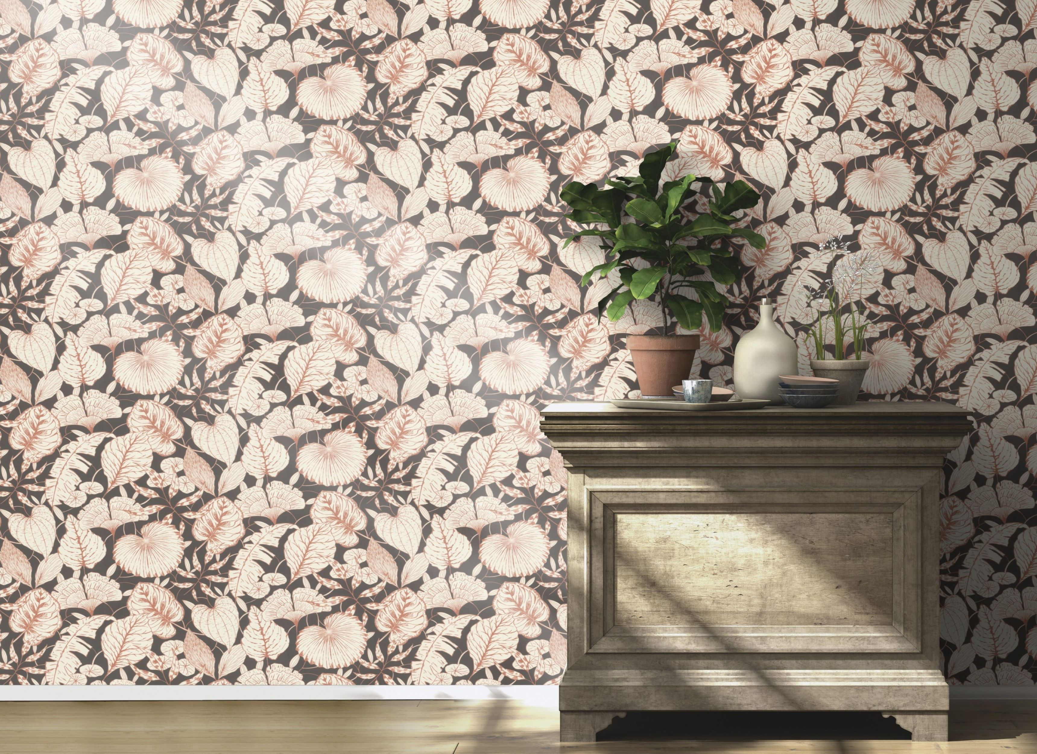 Carta da parati Feuilles Noir nero, 53 cm x 10.05 m - 6