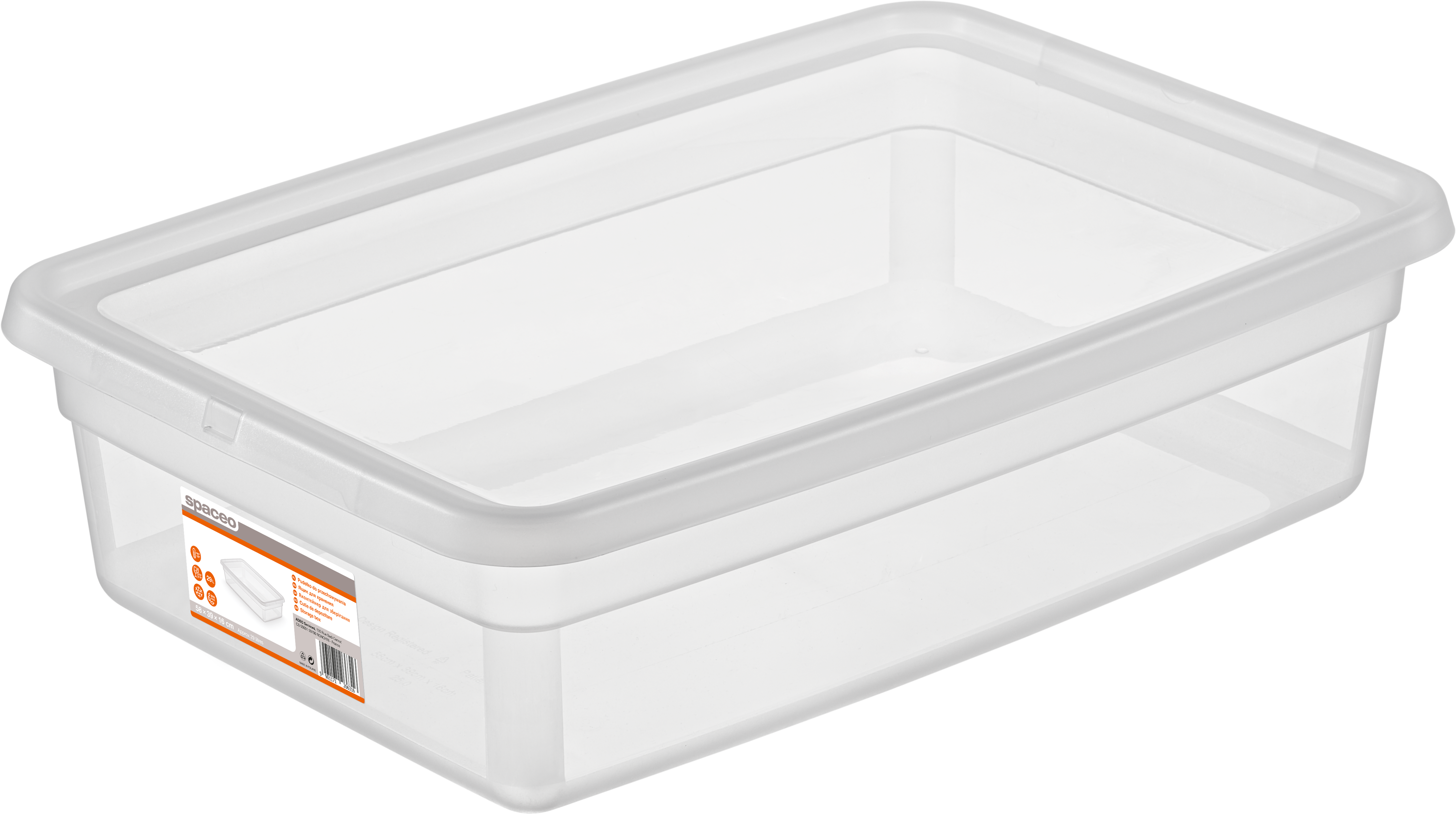 Pojemnik pod łóżko 29 l 39 x 16 x 58 cm Spaceo