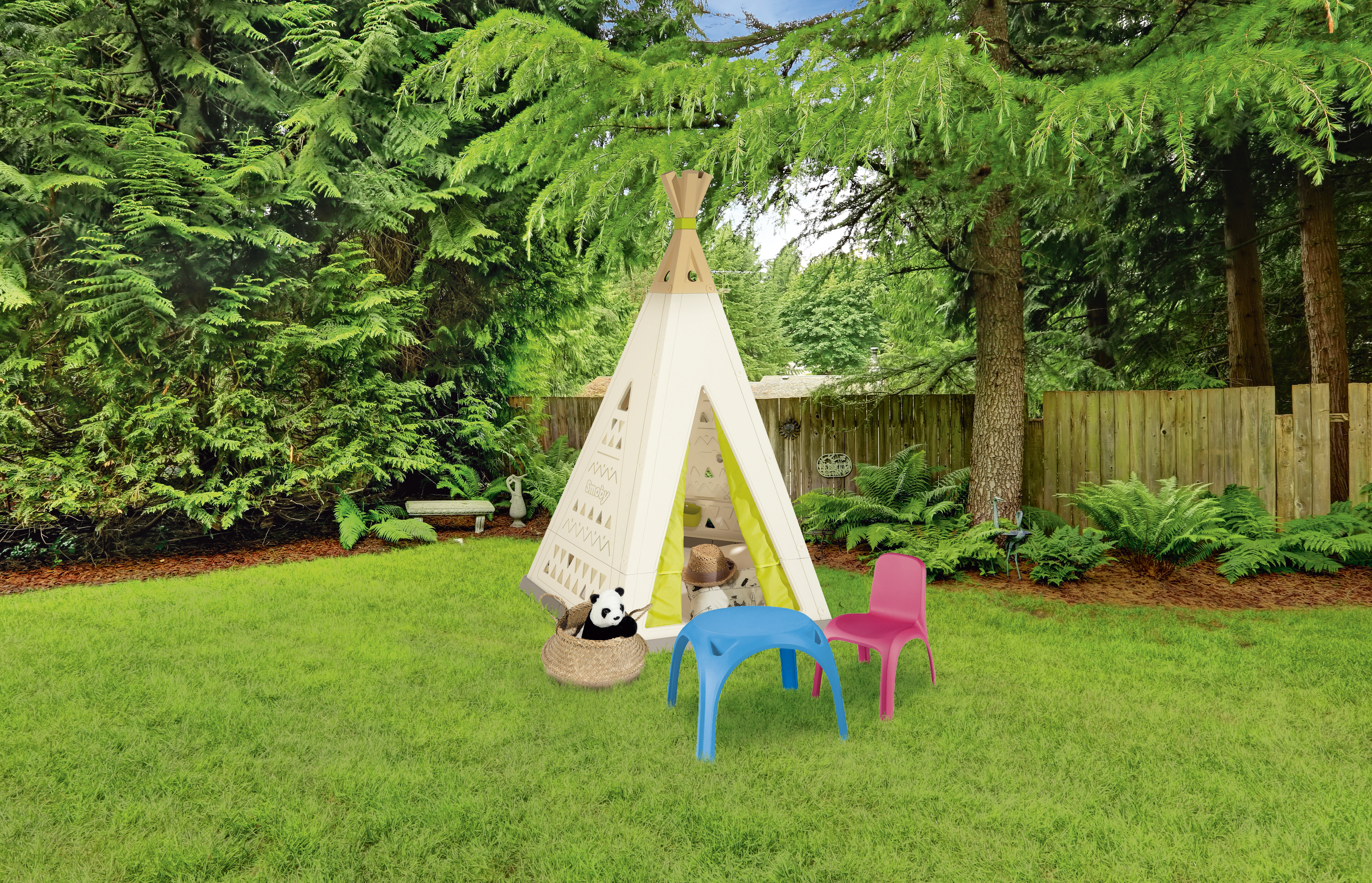 Krzesełko ogrodowe dla dzieci Monoblock zielone - 2