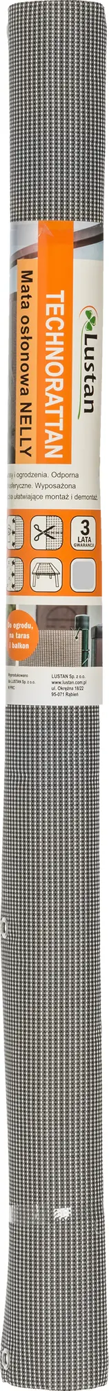 Osłona balkonowa oczkowana 1x25 m technorattan szara - 5