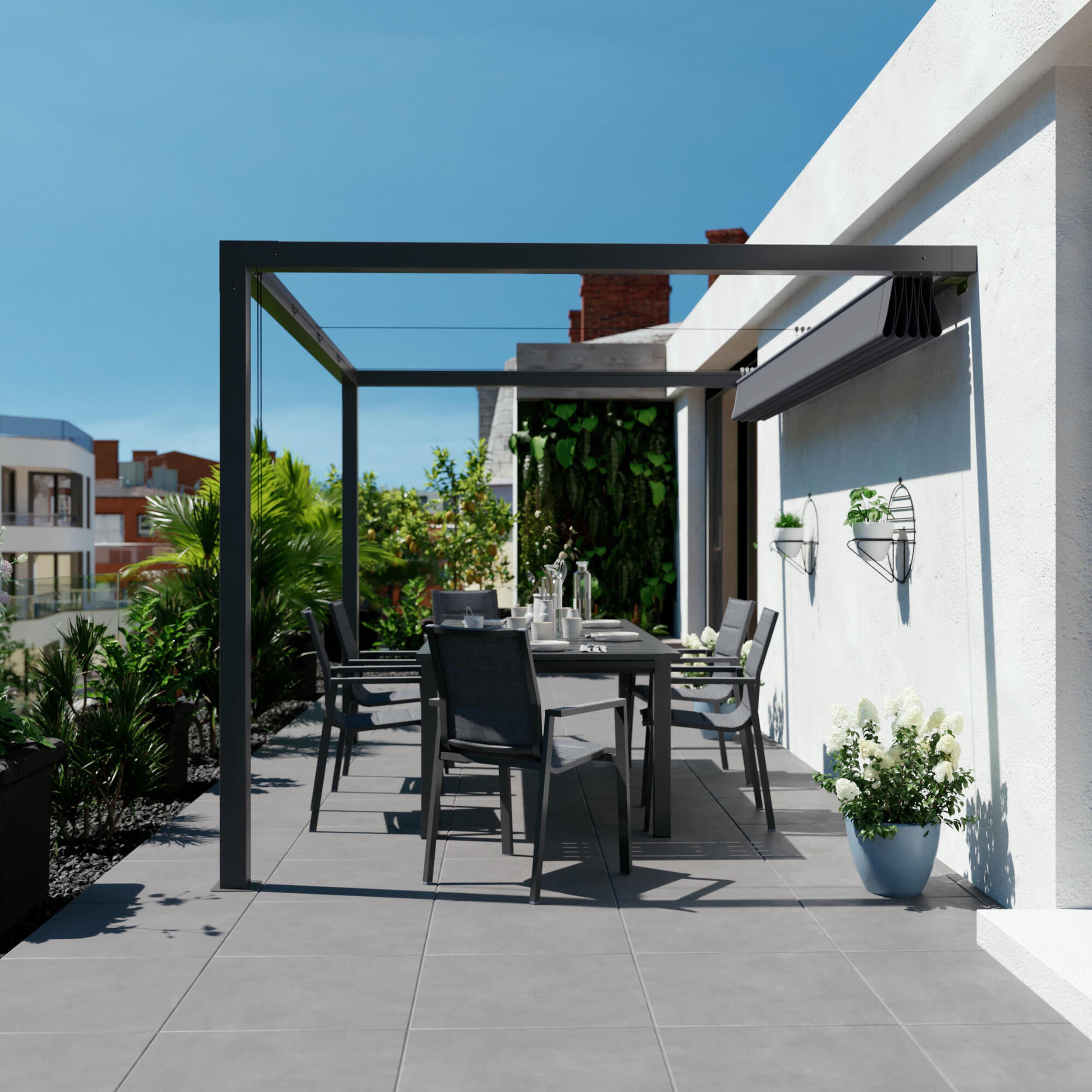 Pérgola de aluminio NATERIAL Manea gris de 260x350 cm - 10