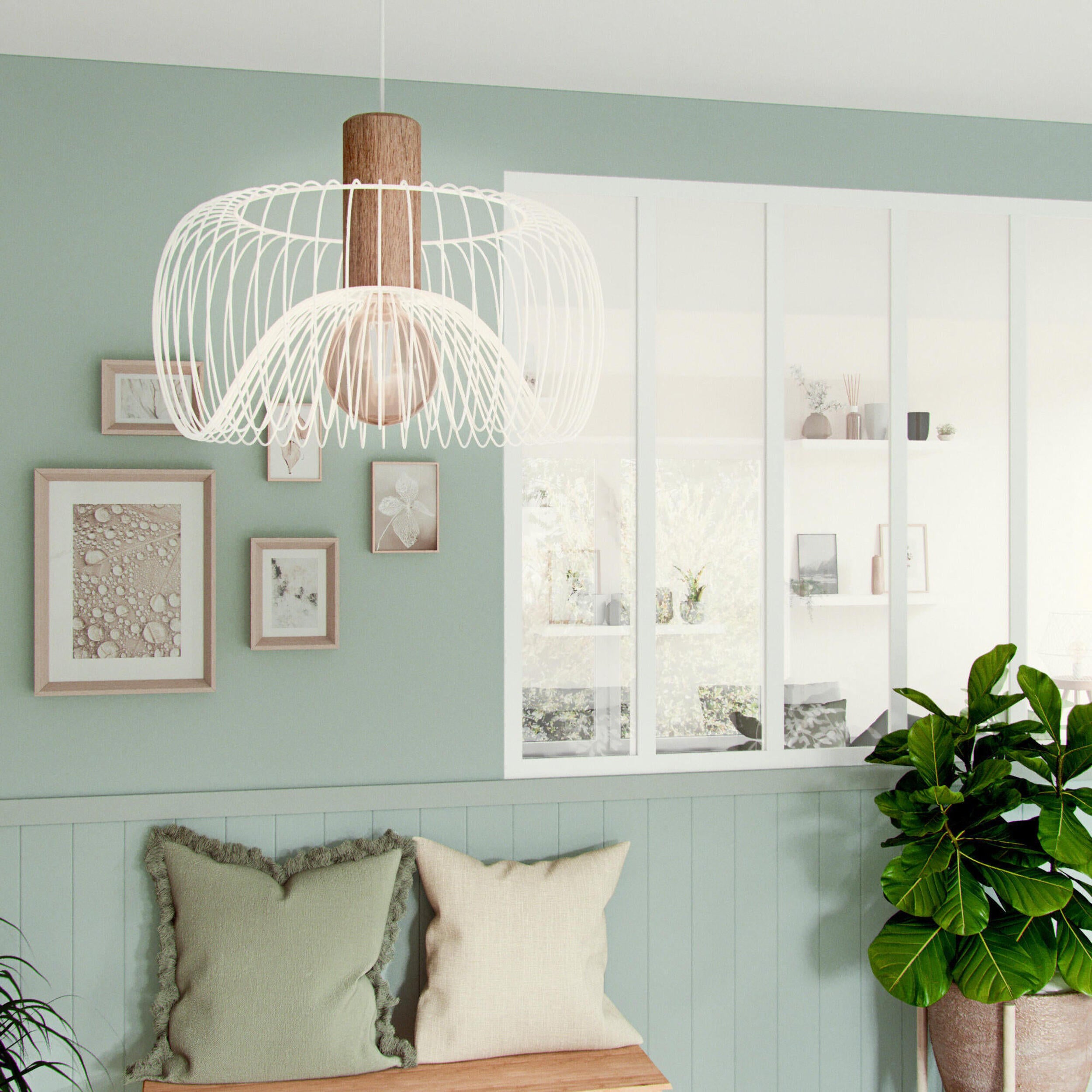 Lampa wisząca Anemone biała E27 Inspire - 9