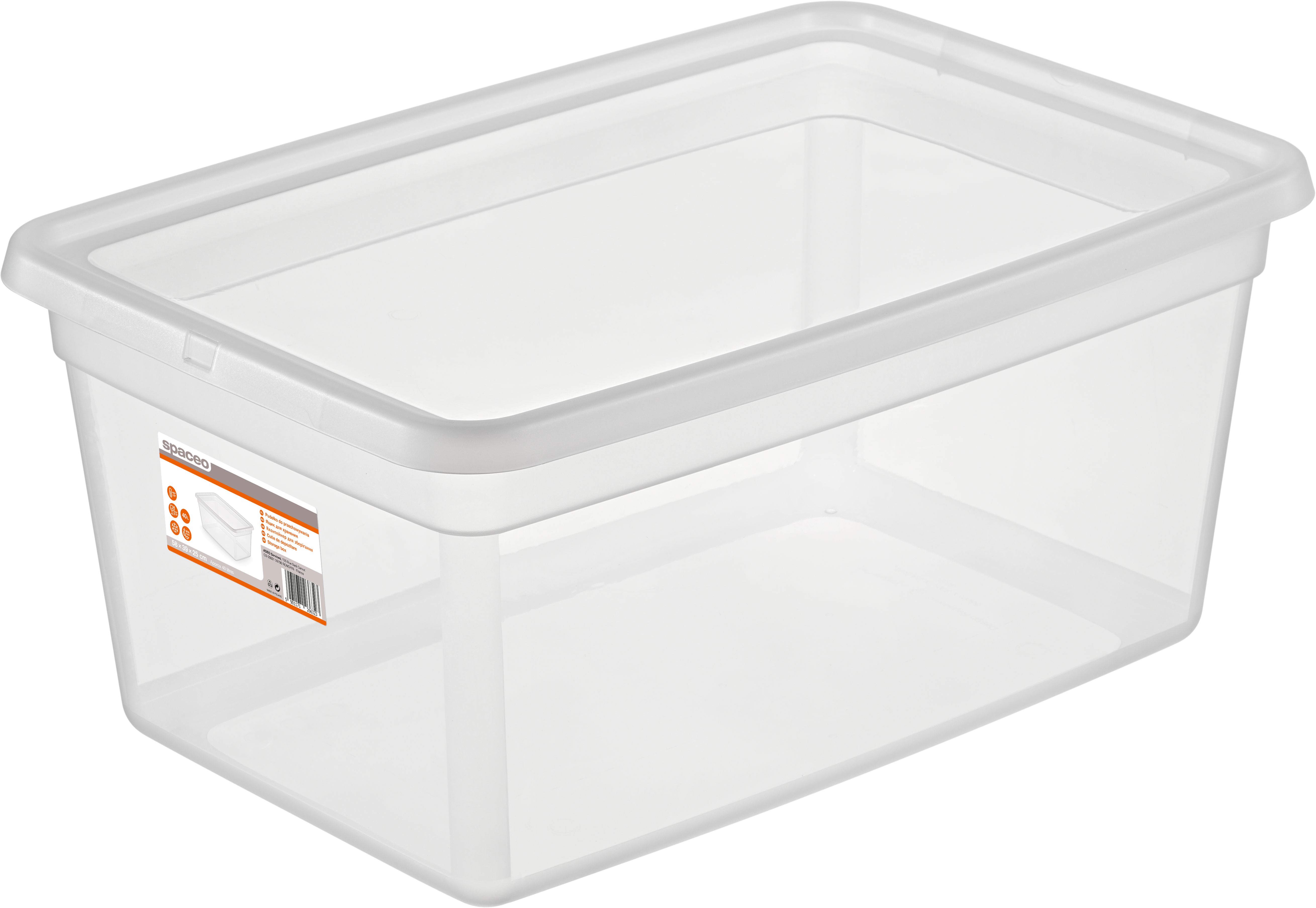 Pojemnik z pokrywą 40 l 39 x 26.5 x 58 cm Spaceo