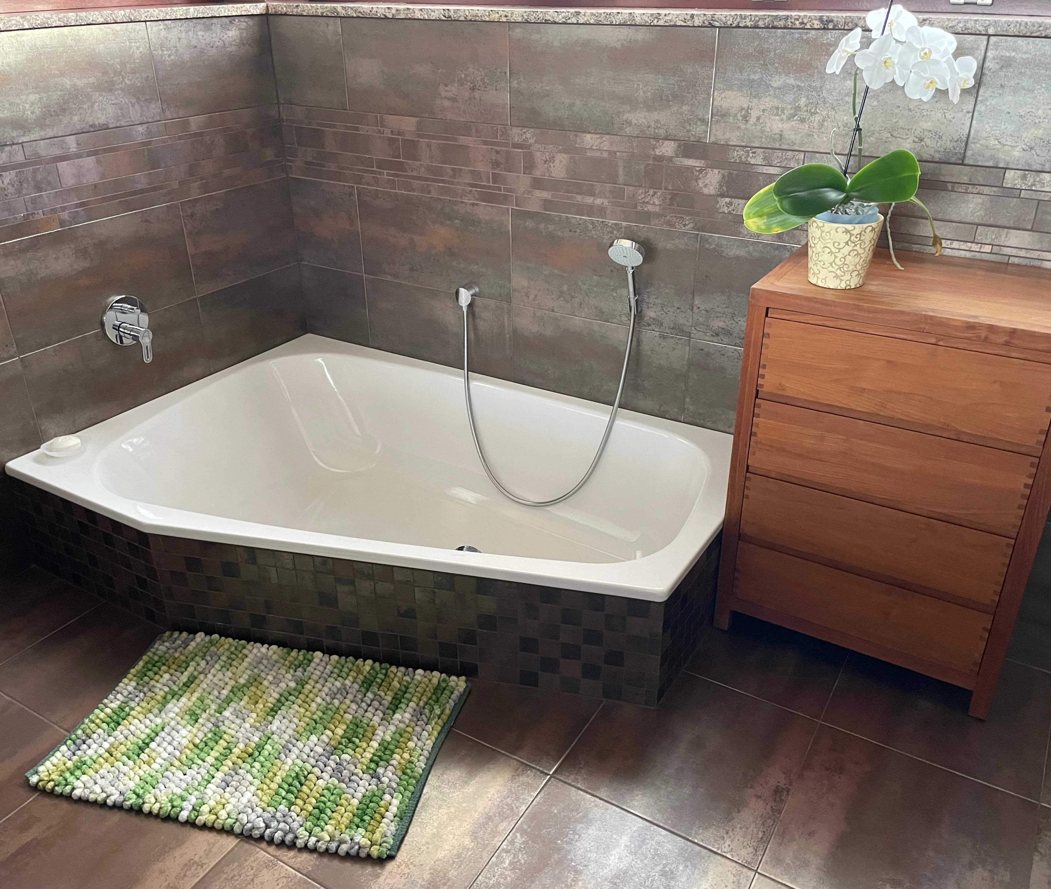 Dywanik łazienkowy Mosaic Zielony 50 x 80 Ba-De - 2