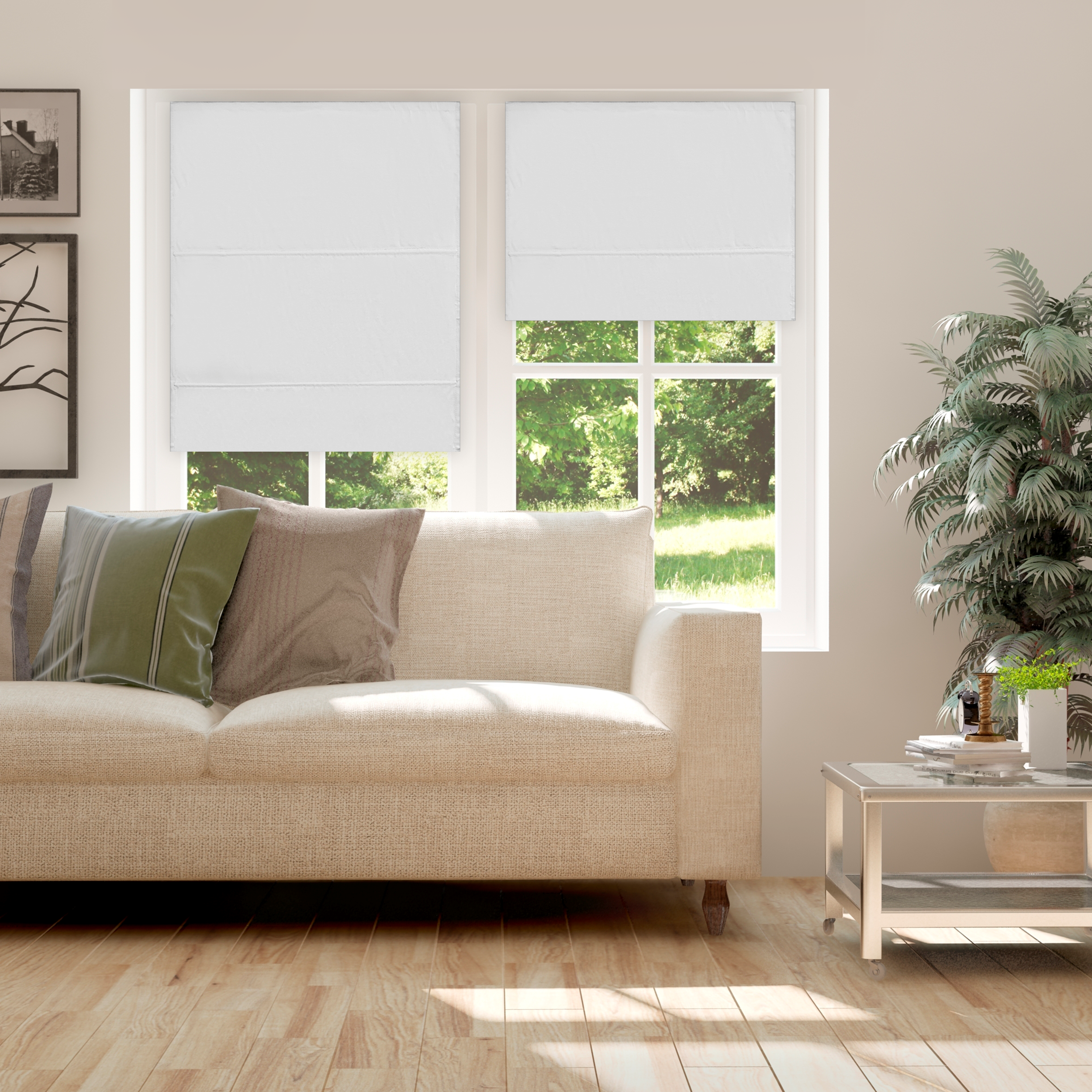 Estor plegable varillas 100x180 cm blanco