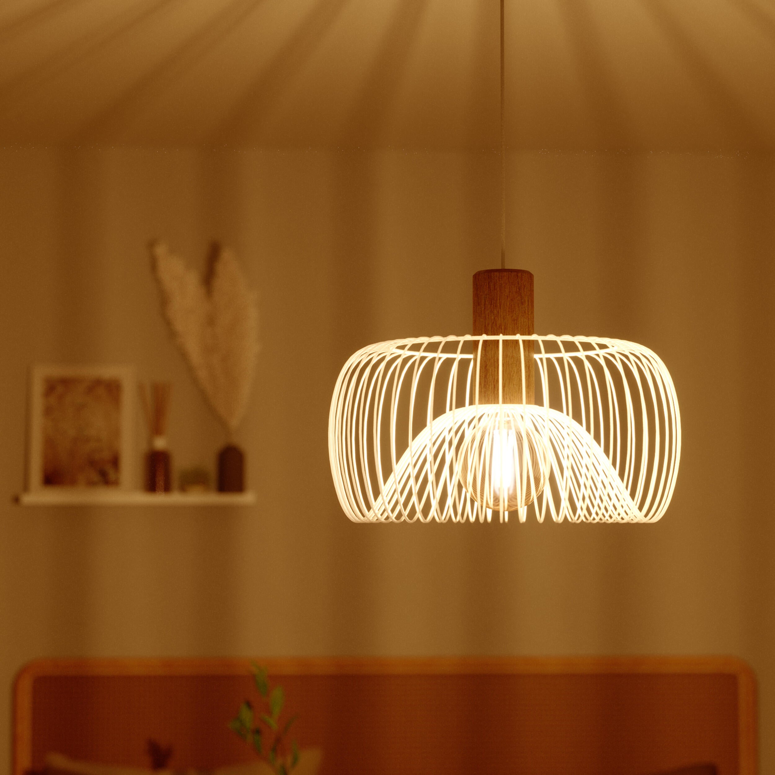 Lampa wisząca Anemone biała E27 Inspire - 8