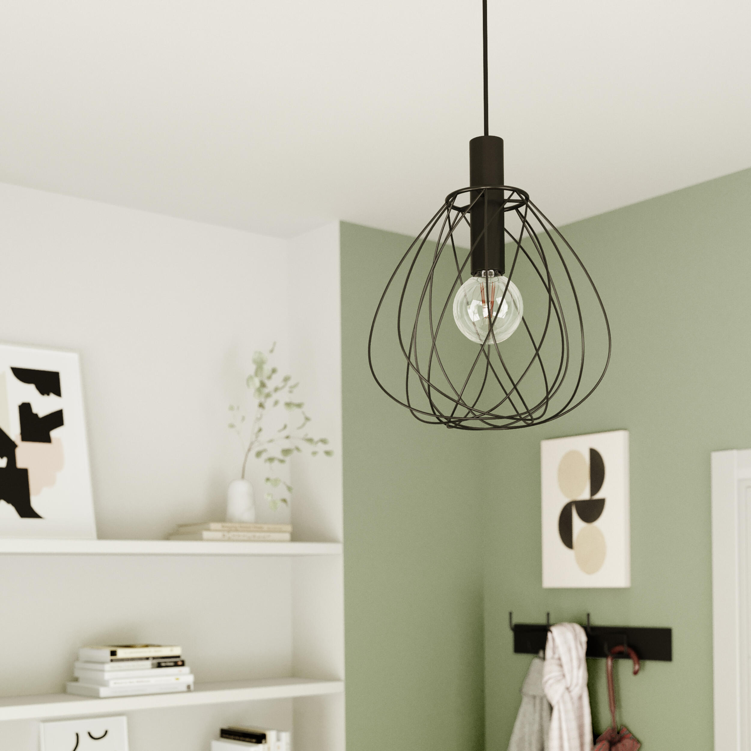 Lampa wisząca Merone czarna E27 Inspire - 10