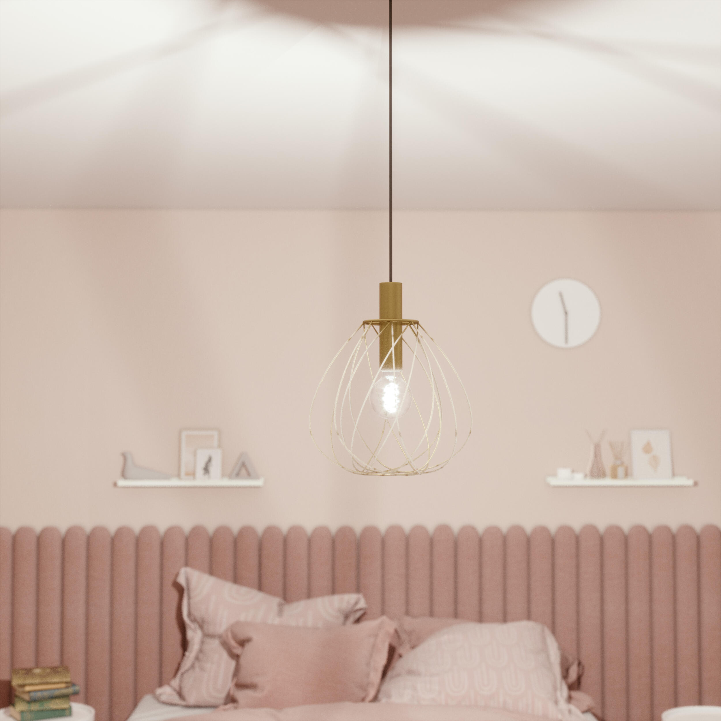 Lampa wisząca Merone mosiądz E27 Inspire - 12