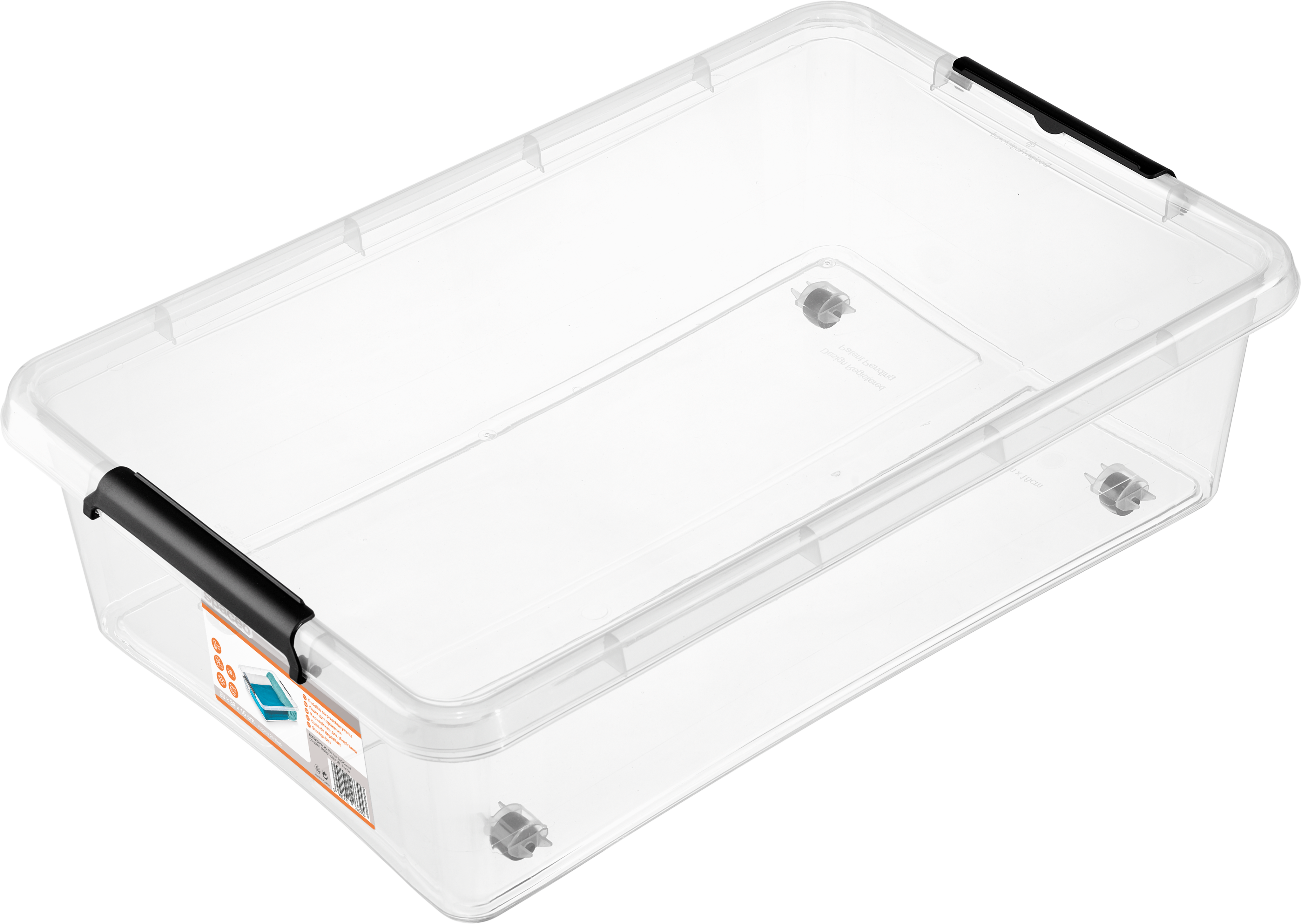 Pojemnik z klipsami na kółkach 29 l 39 x 16 x 58 cm Spaceo