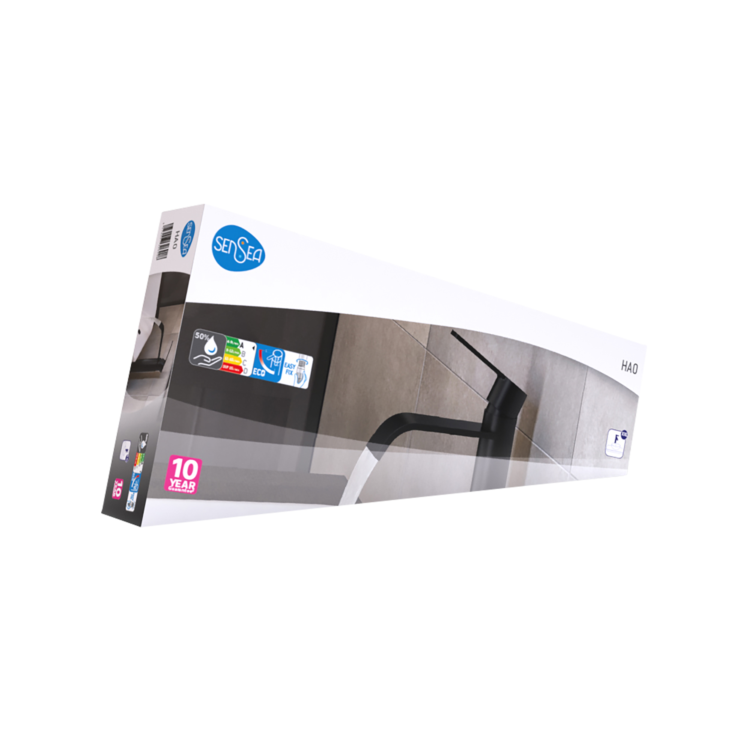 Bateria umywalkowa czarna 35 cm Hao Sensea - 14