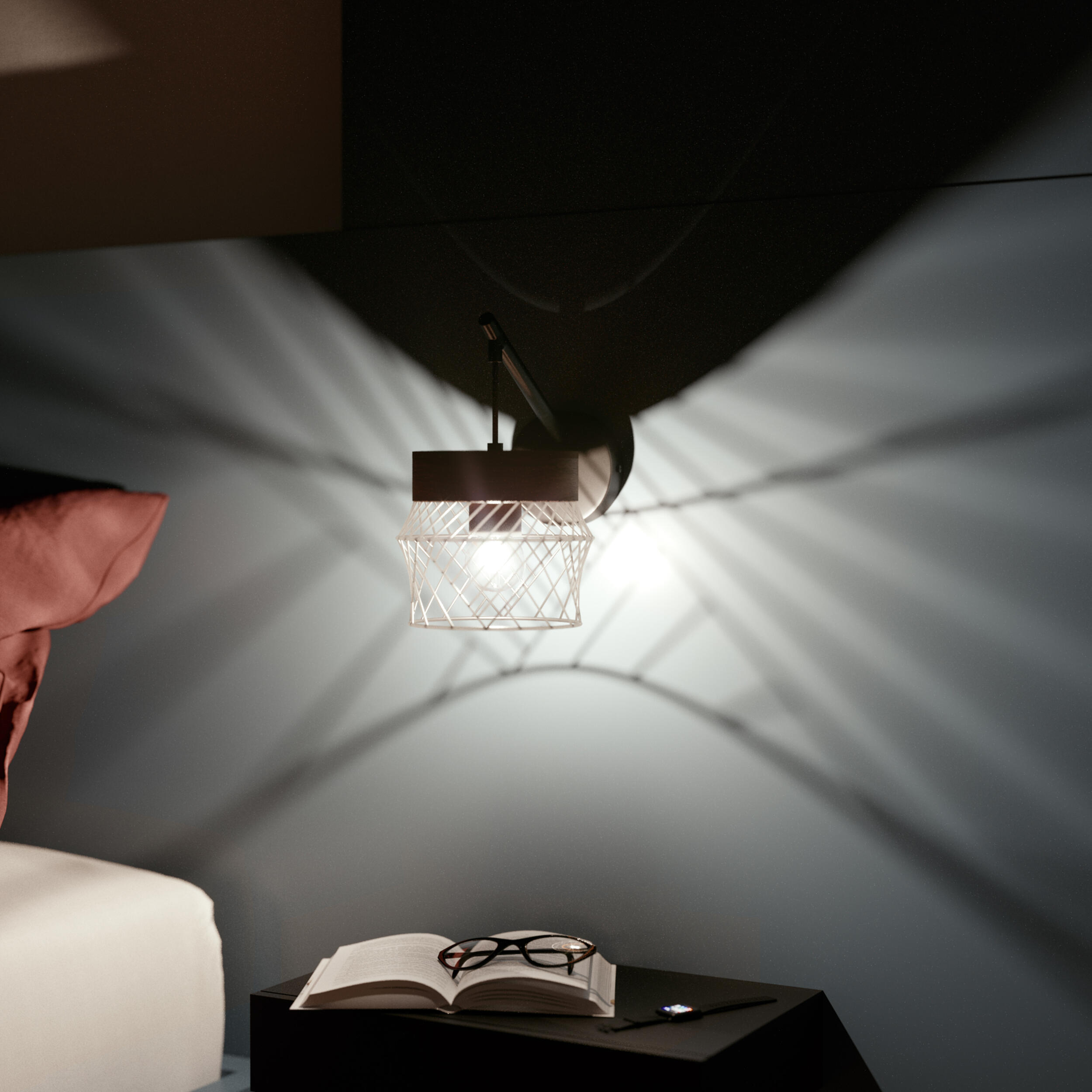 Kinkiet Kanel czarny z drewnem E27 Inspire - 11