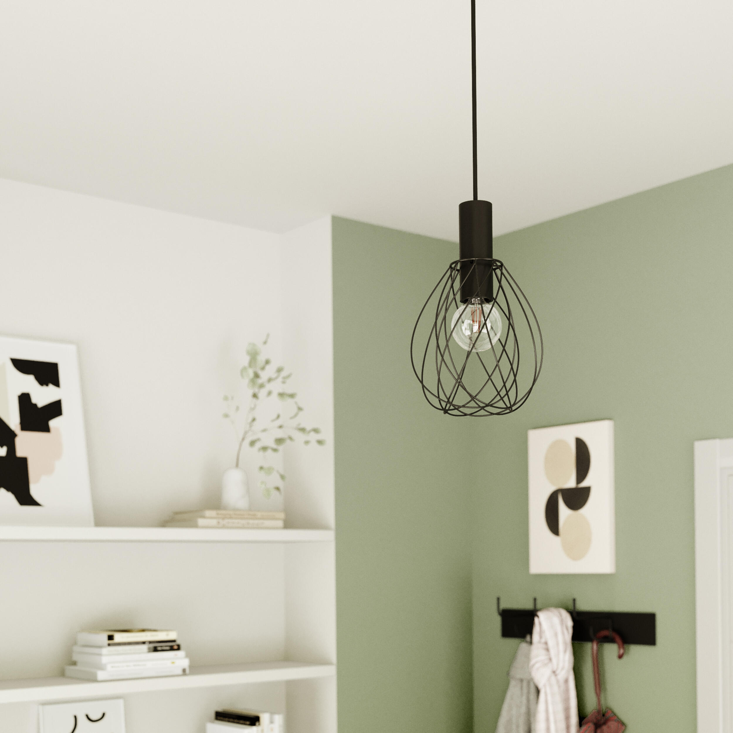 Lampa wisząca Merone czarna E27 Inspire - 6