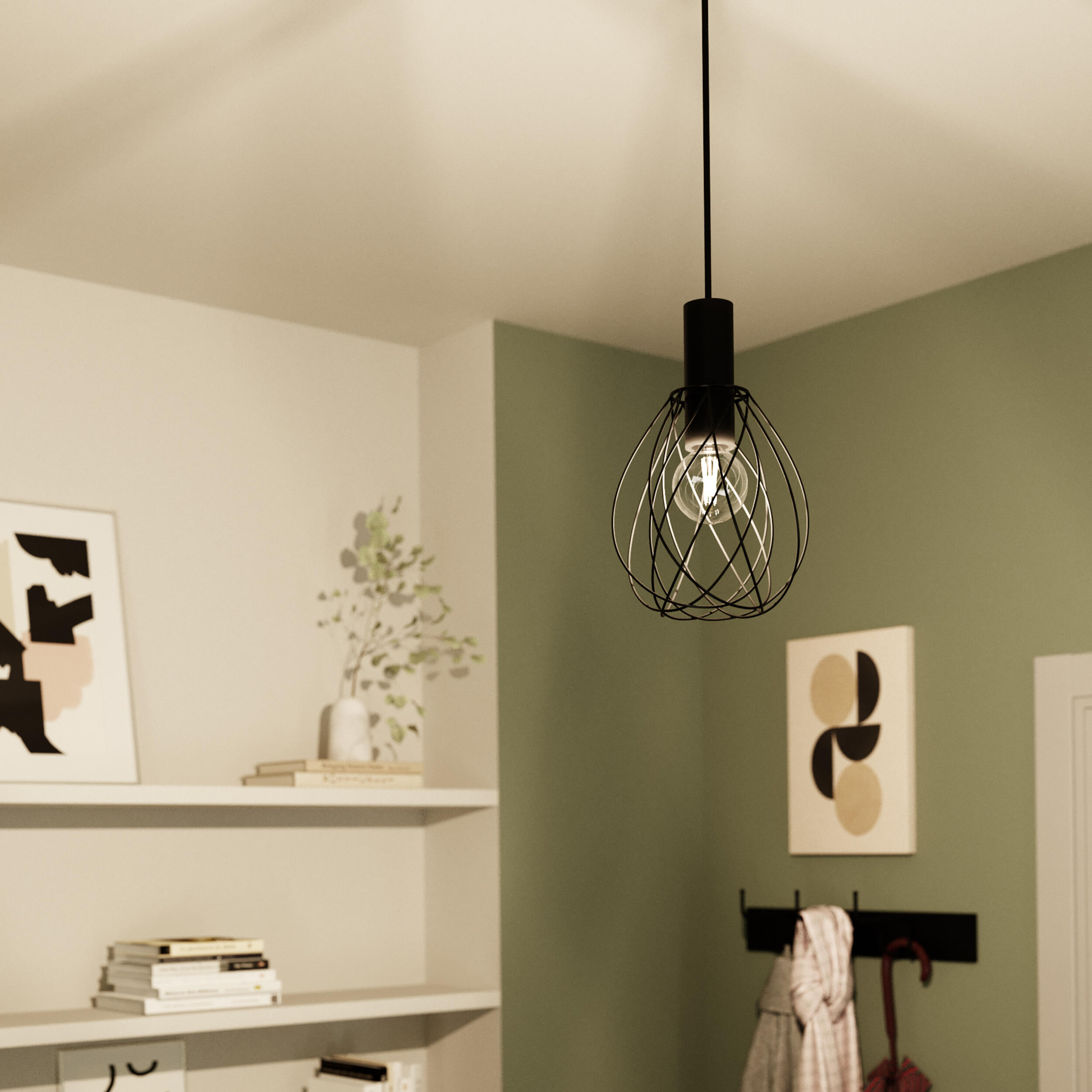 Lampa wisząca Merone czarna E27 Inspire - 5