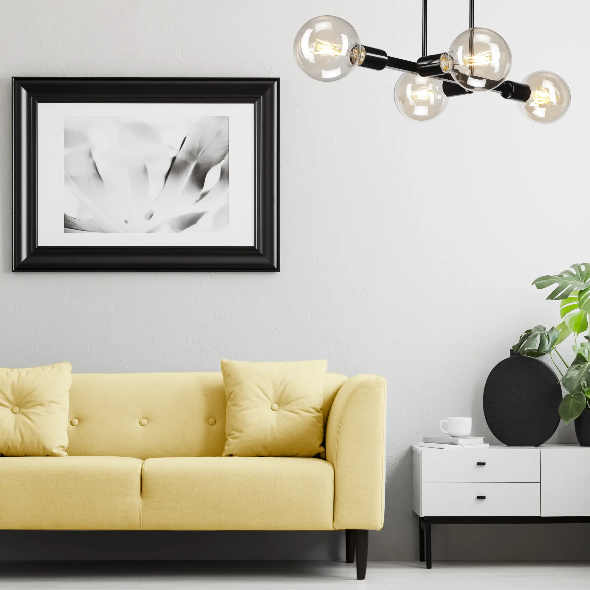 Lampa sufitowa Astrid czarna 4 x E27 Lamkur - 3