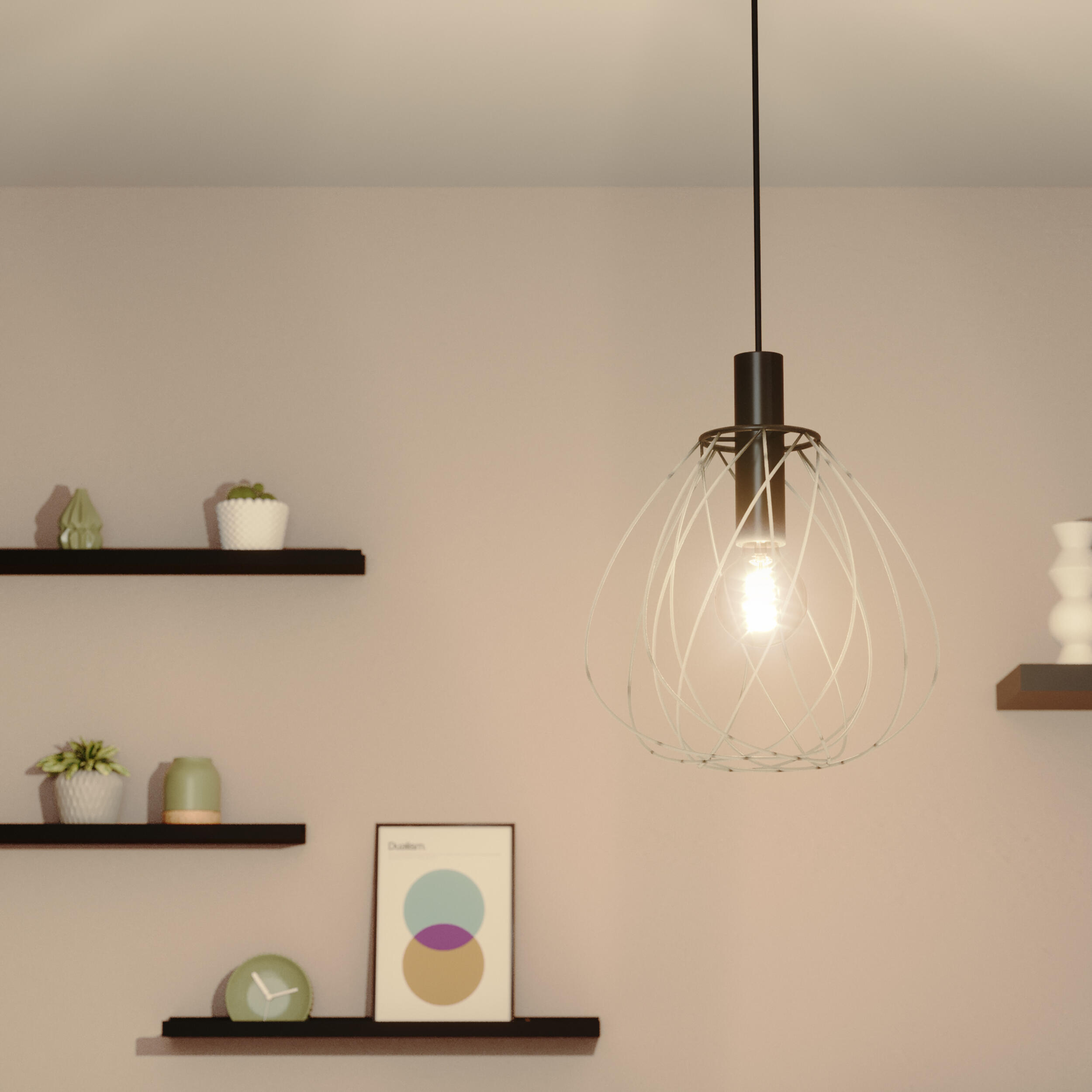 Lampa wisząca Merone czarna E27 Inspire - 8