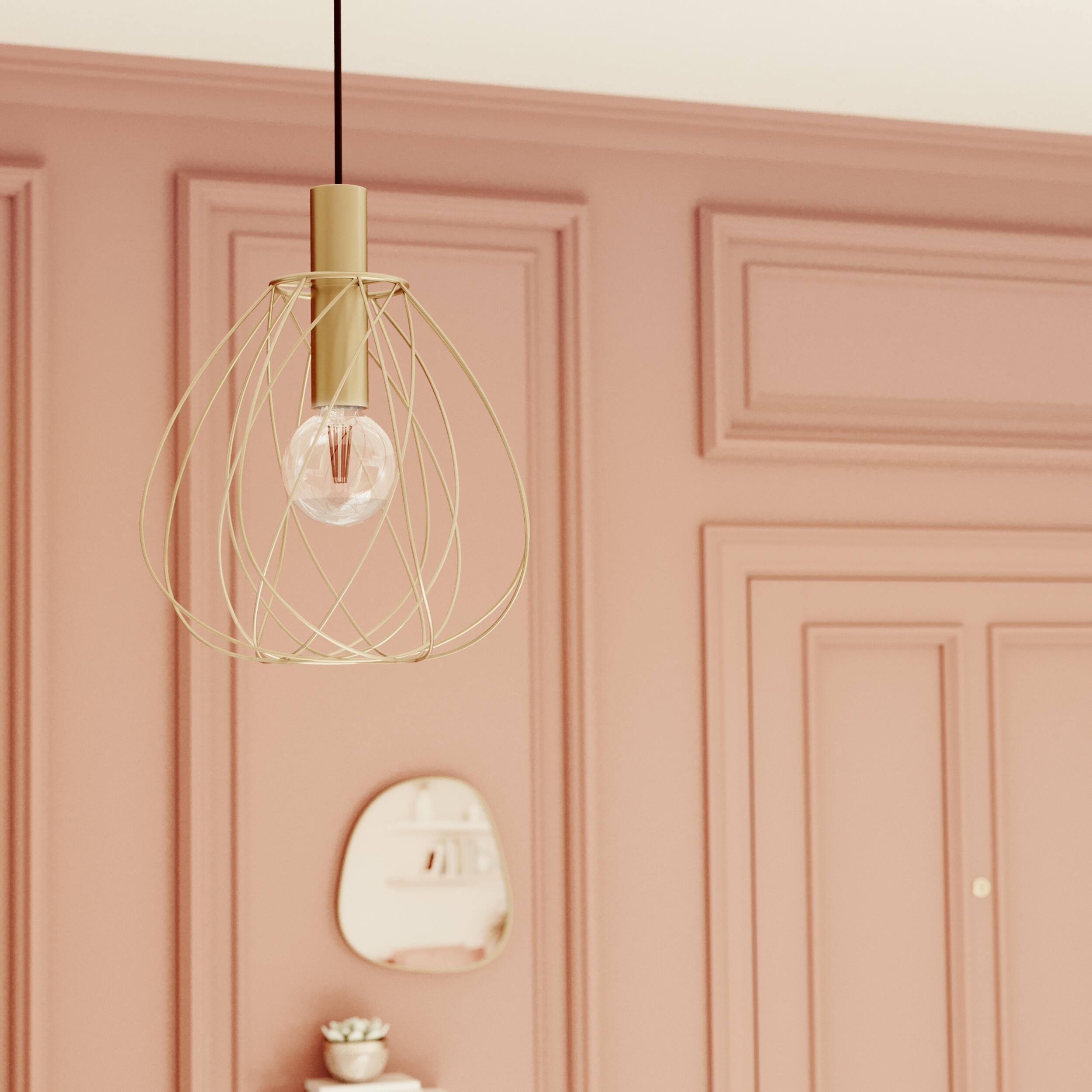 Lampa wisząca Merone mosiądz E27 Inspire - 10