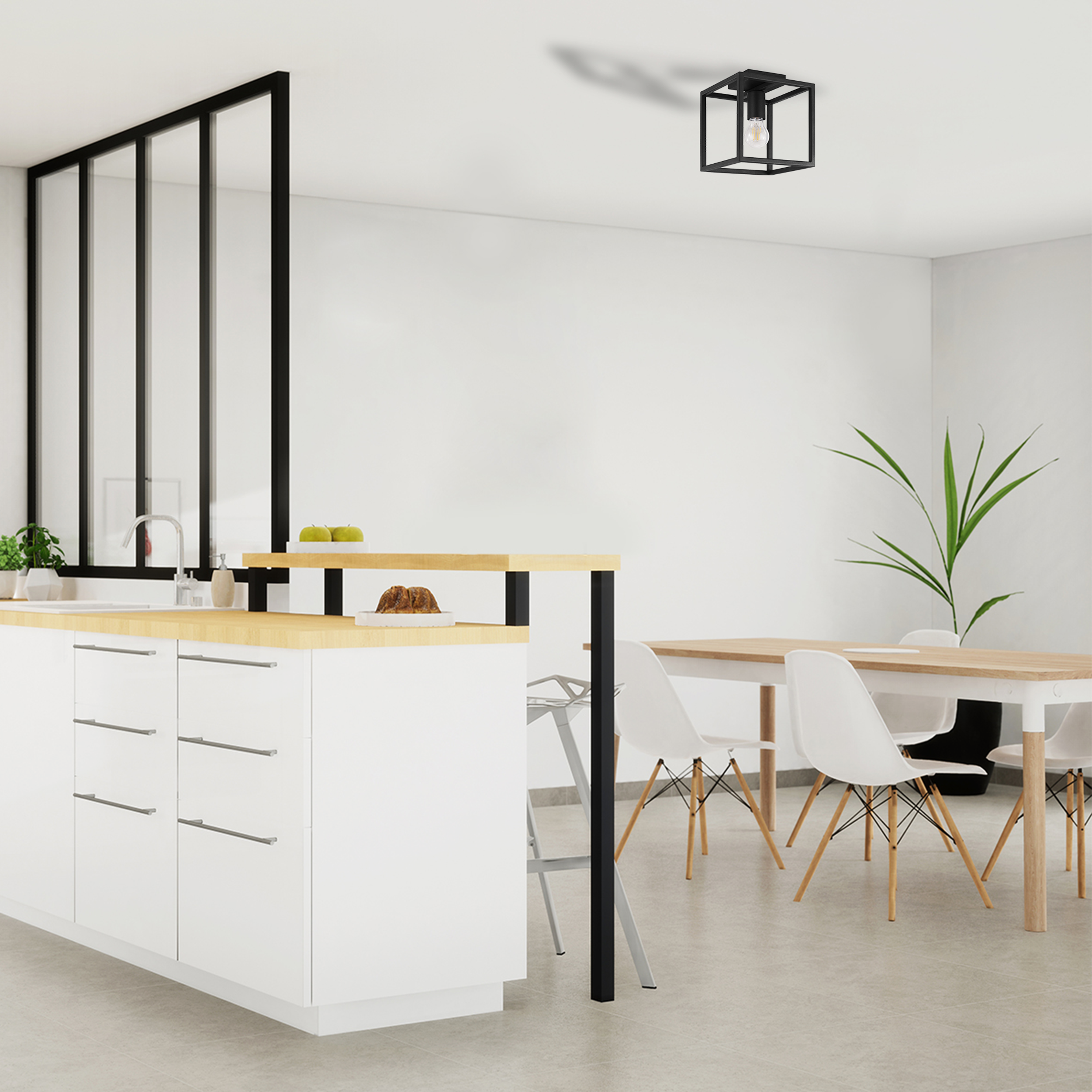 Lampa sufitowa Eldrick czarna E27 Inspire - 3