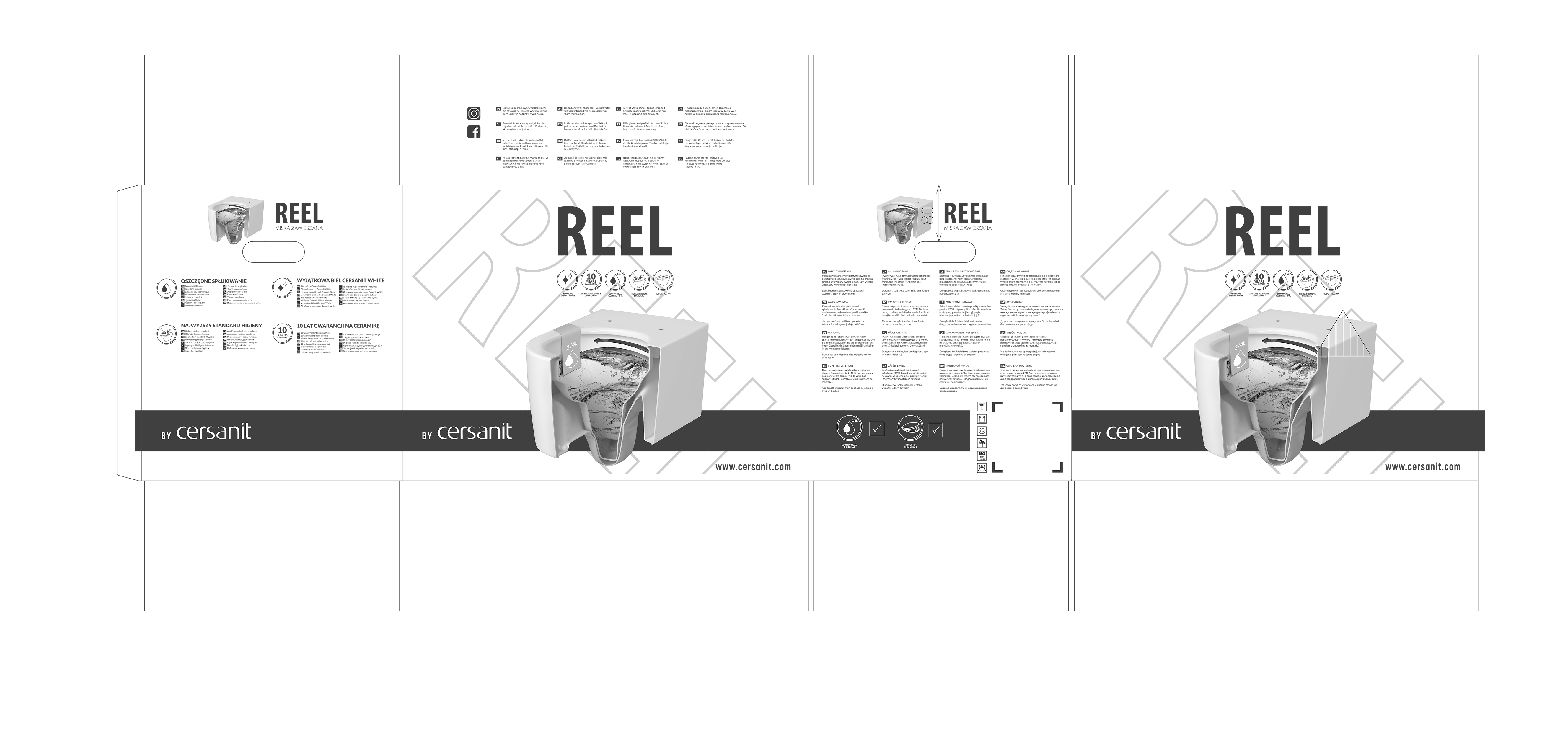 Miska WC wisząca Reel Cersanit wirowa - 11