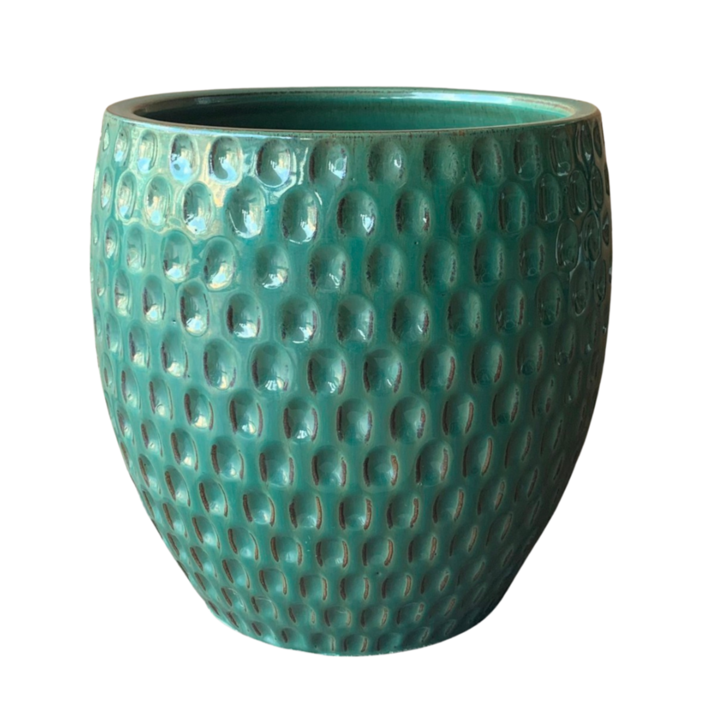 Donica szkliwiona Azurro śr.34 cm zielona