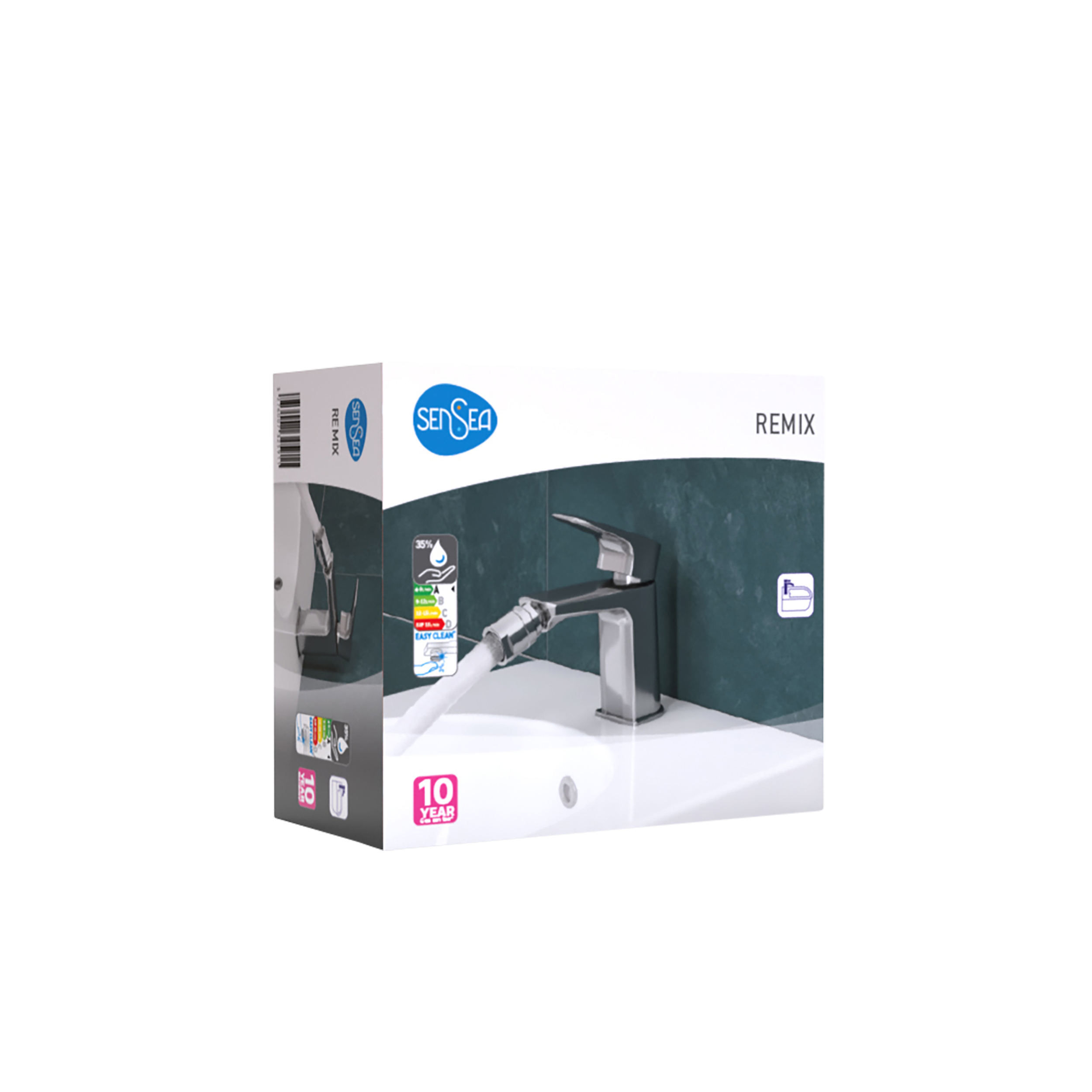 Rubinetto per bidet getto laminare cristallino Remix SENSEA cromato lucido - 13