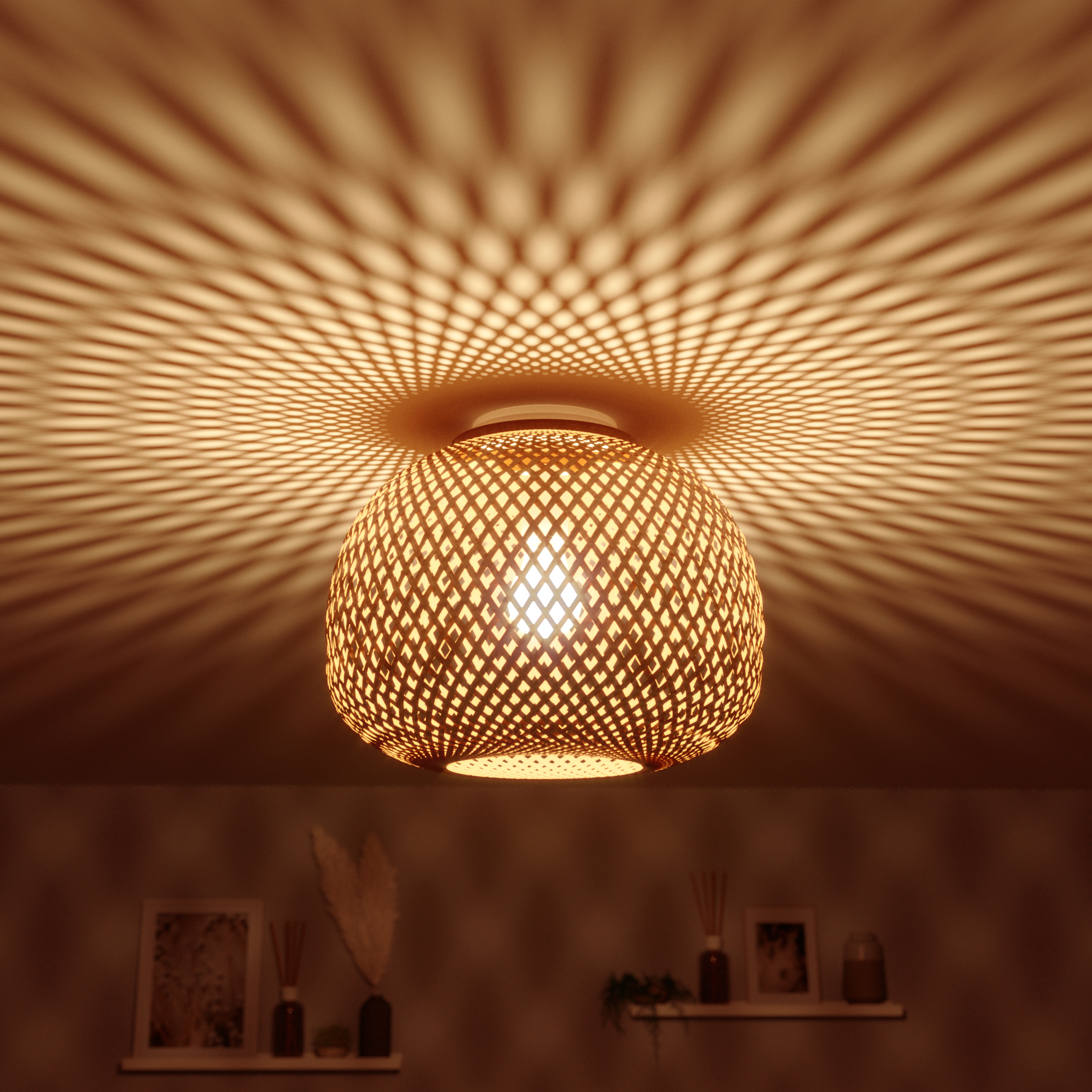 Lampa sufitowa Vanilla bambus E27 Inspire - 6