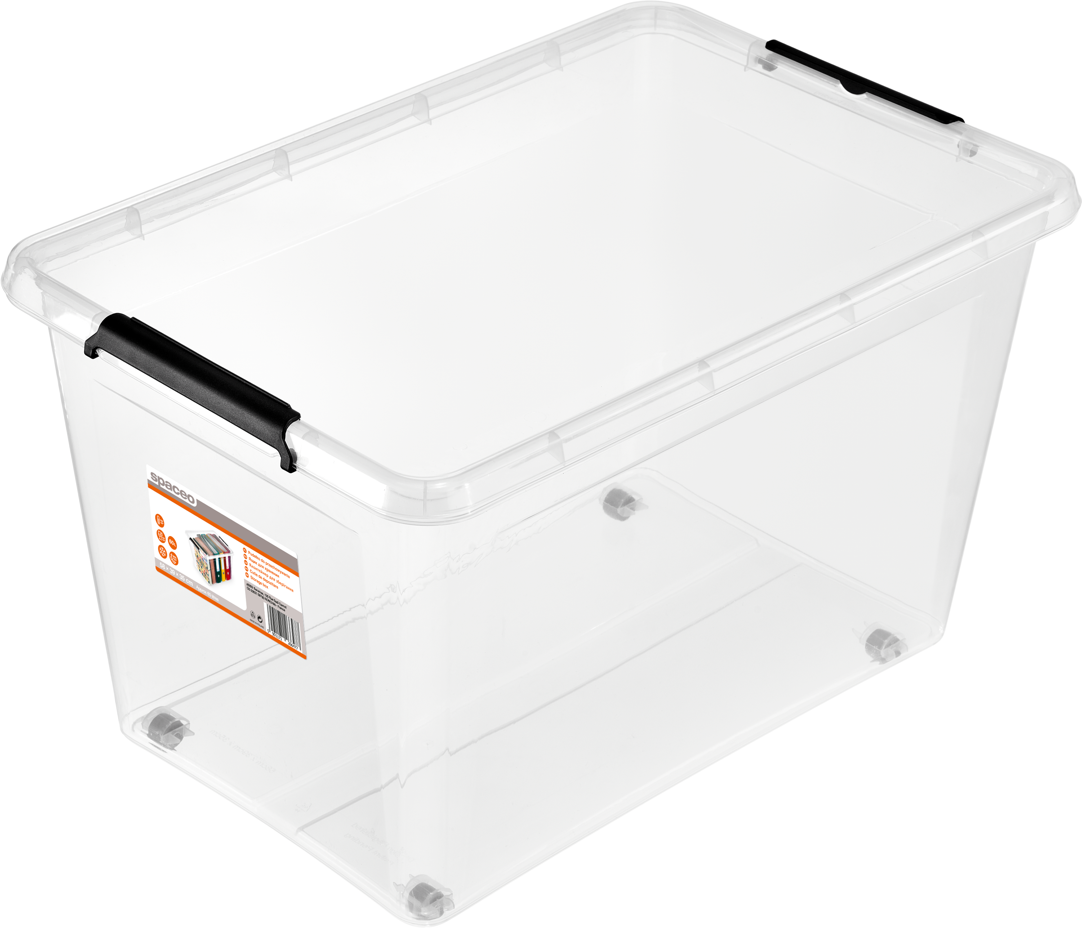 Pojemnik z klipsami na kółkach 60 l 39 x 35 x 58 cm Spaceo