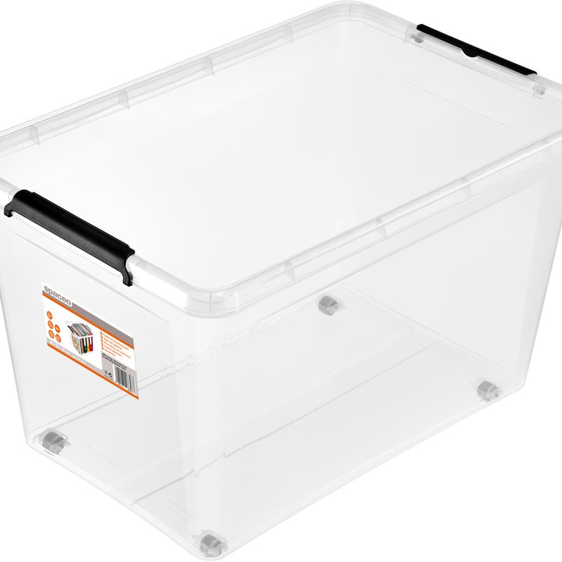 Pojemnik z klipsami na kółkach 60 l 39 x 35 x 58 cm Spaceo