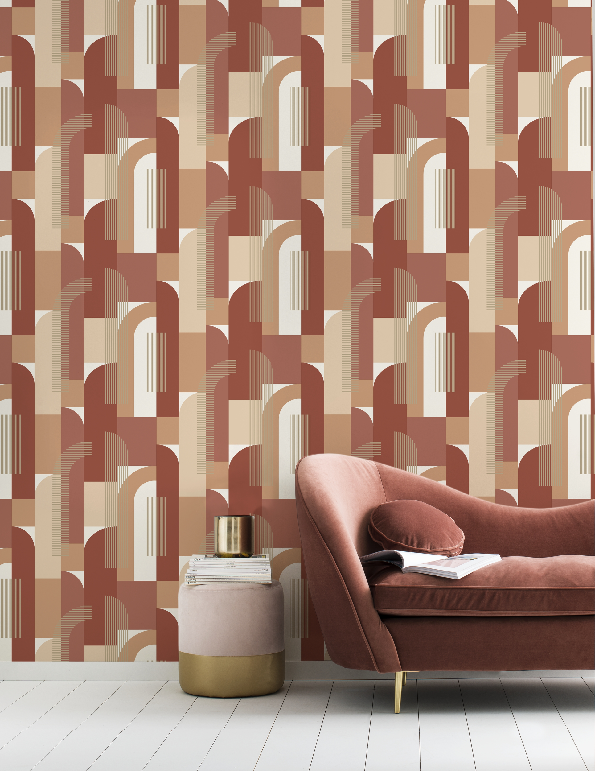 Carta da parati Geom oro/beige, 53 cm x 10.05 m - 3