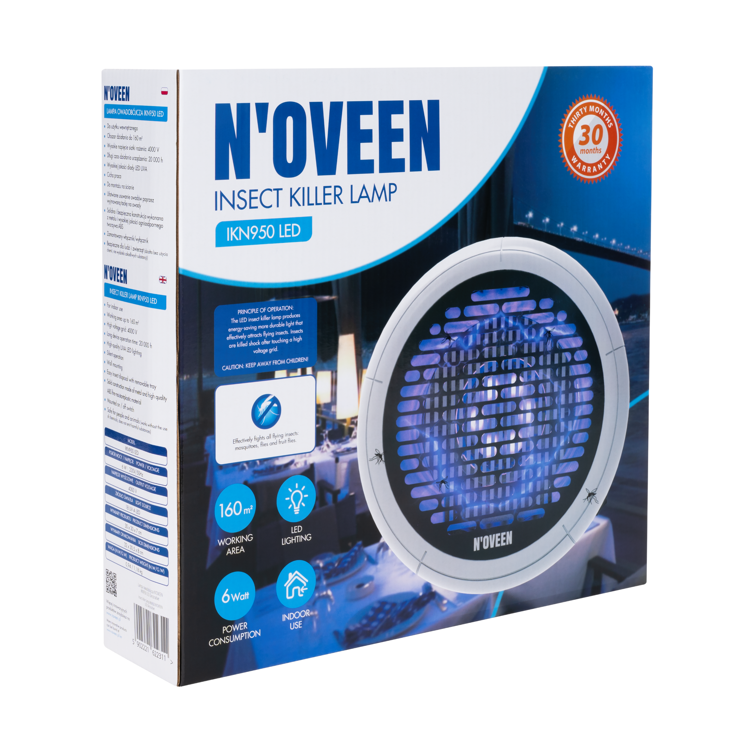 Lampa owadobójcza LED 6W IKN950 NOVEEN - 8