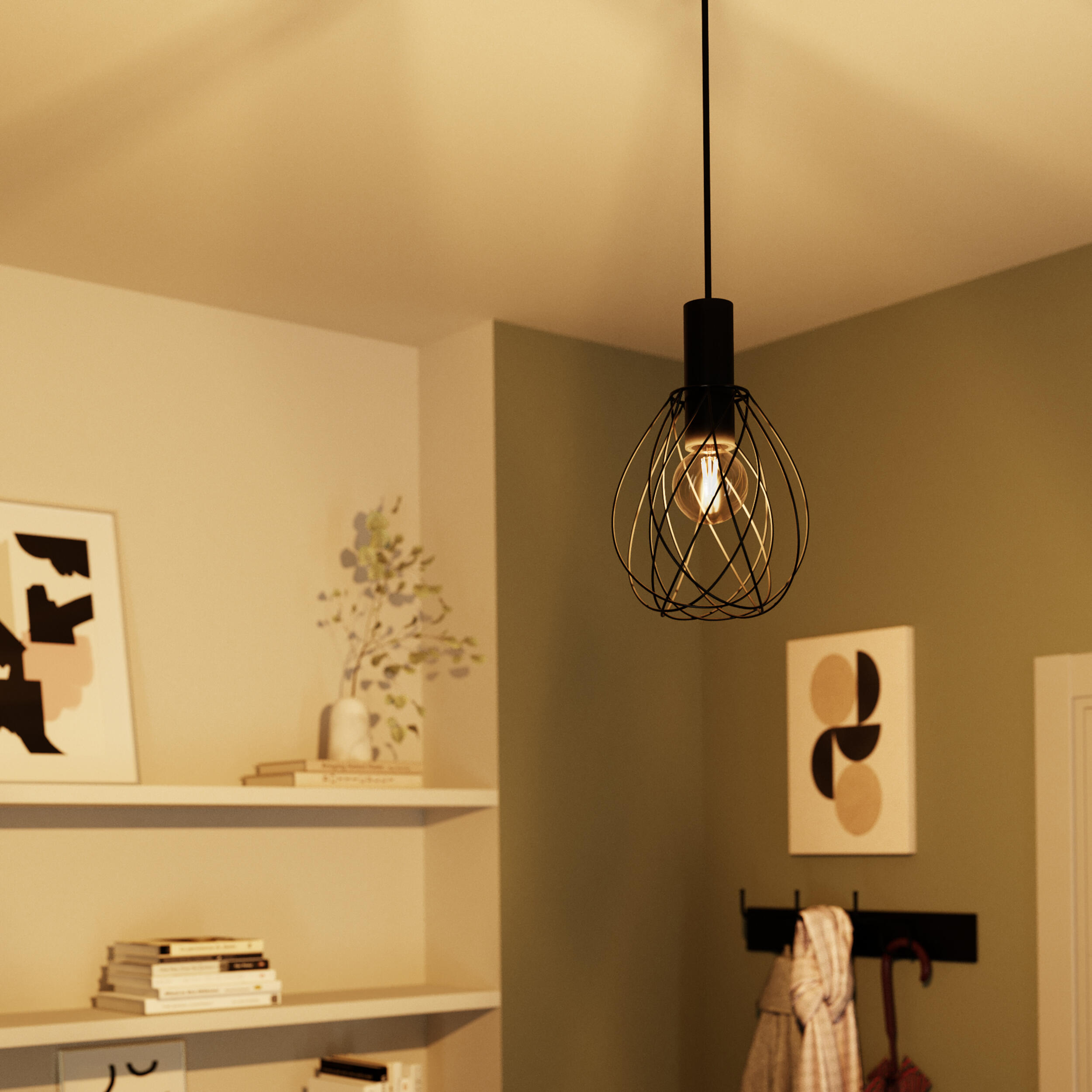 Lampa wisząca Merone czarna E27 Inspire - 4