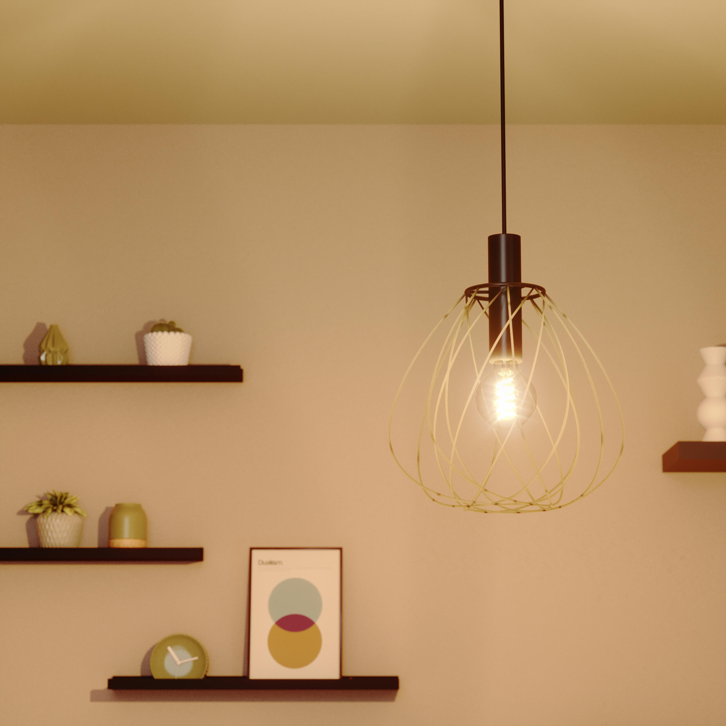 Lampa wisząca Merone czarna E27 Inspire - 8