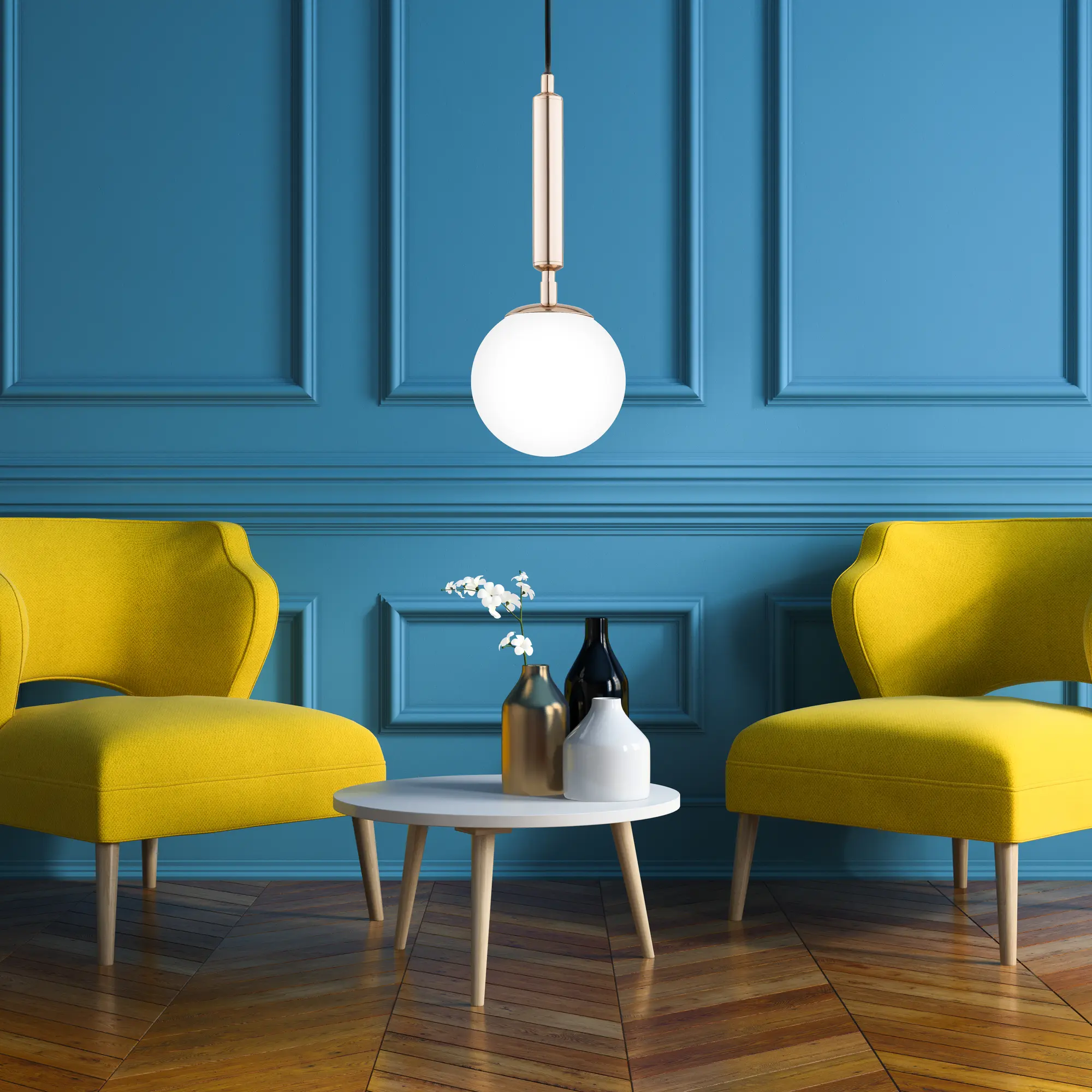Lampa wisząca Volda Picolo złota E14 Alfa - 2