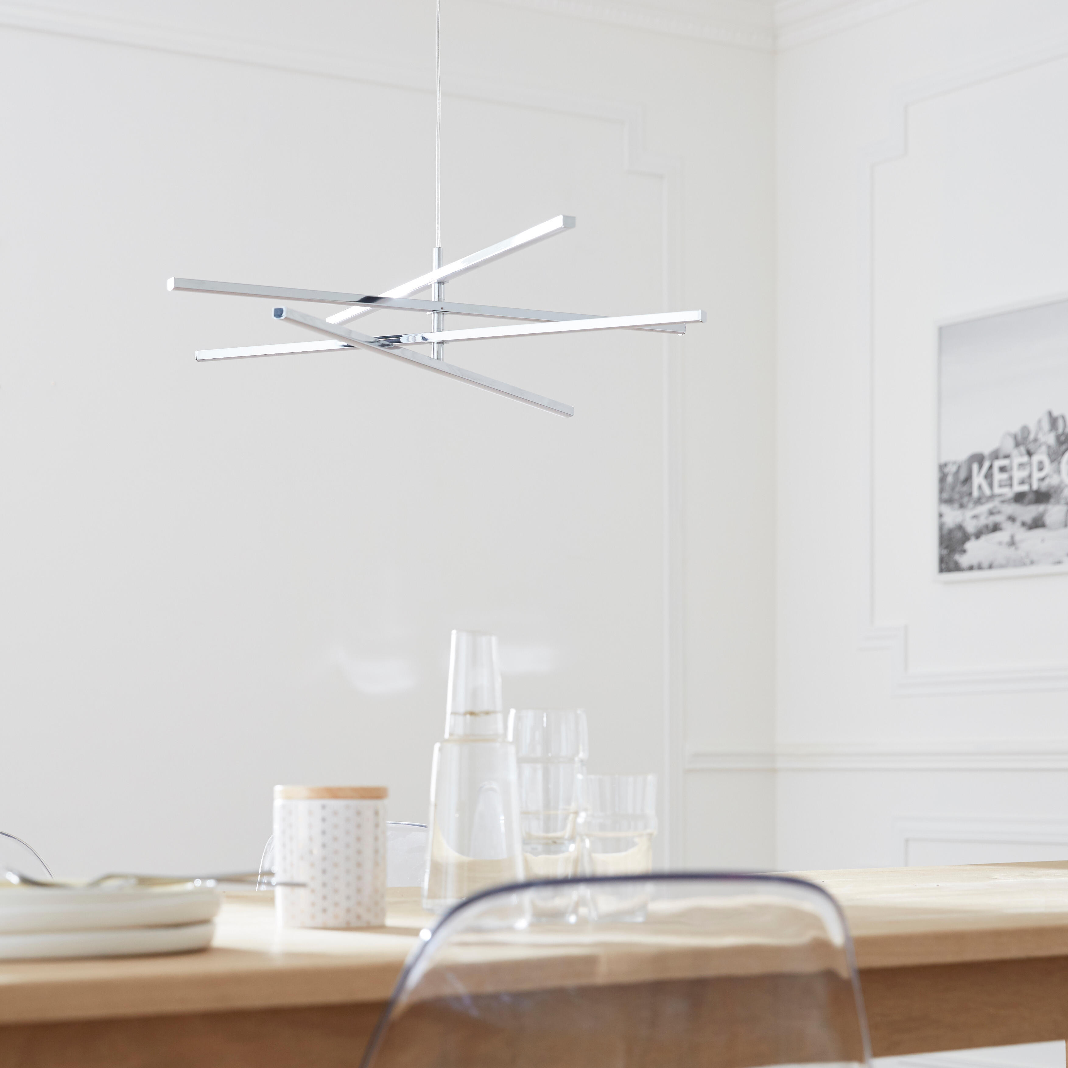 Lampadario LED moderno Concord grigio, luce naturale 2680 lumen, INSPIRE - 6