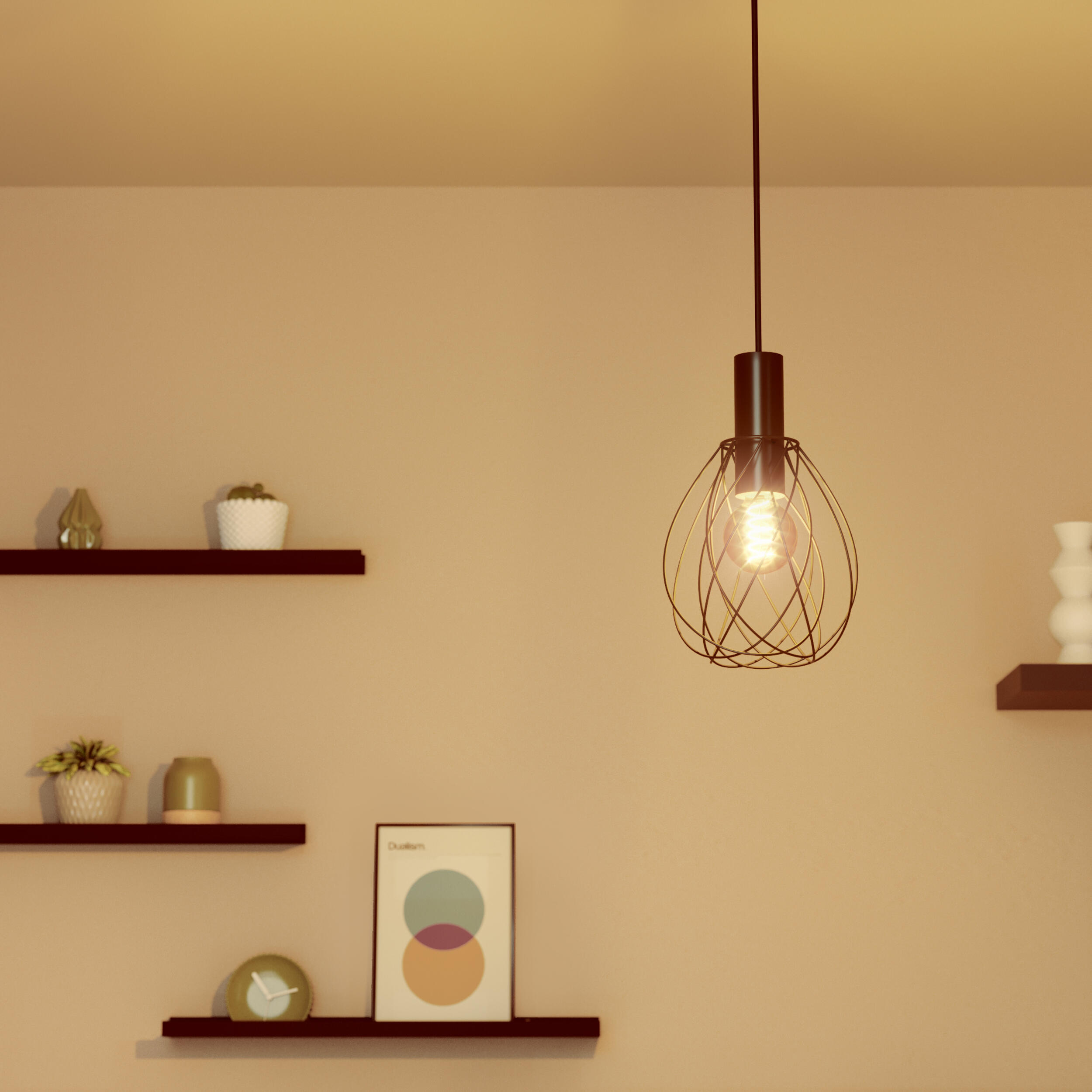 Lampa wisząca Merone czarna E27 Inspire - 3