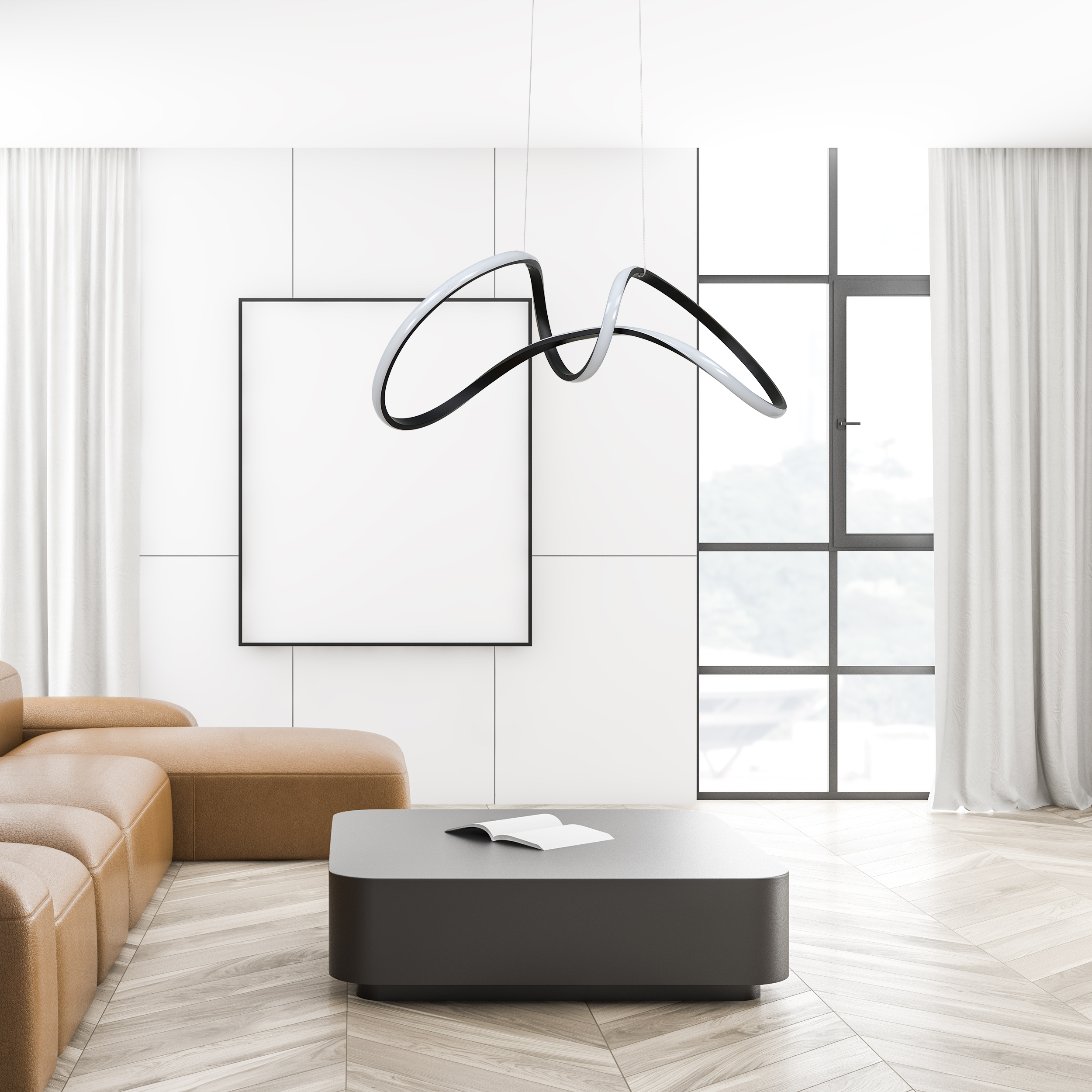 Żyrandol Tesoro czarny 2700 lm LED Milagro - 3