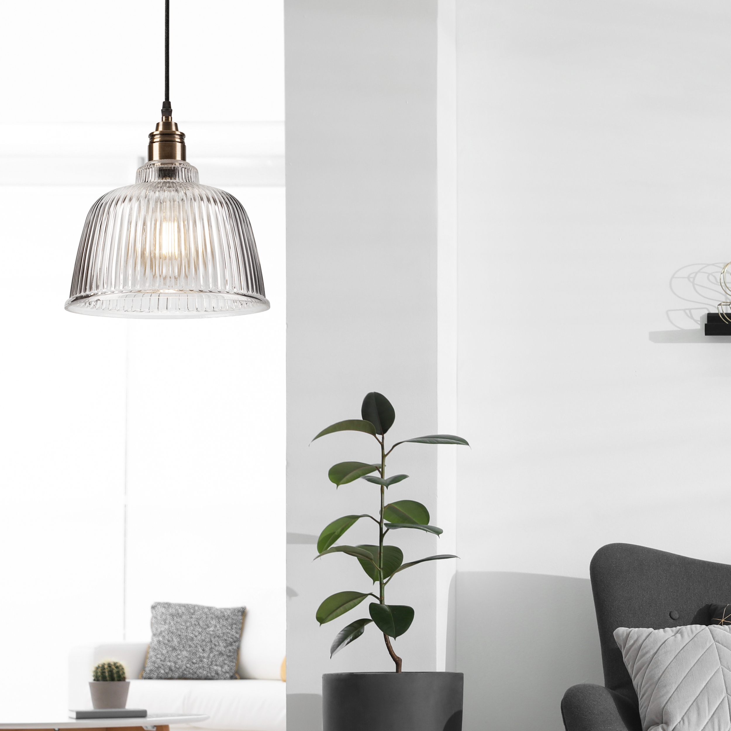 Lampa wisząca Asta brązowa E27 Lamkur - 2