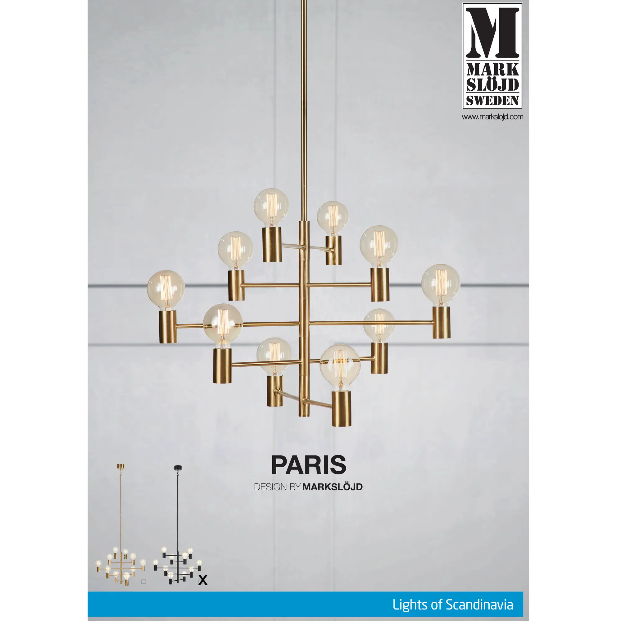 Żyrandol Paris czarny E27 Markslojd - 5