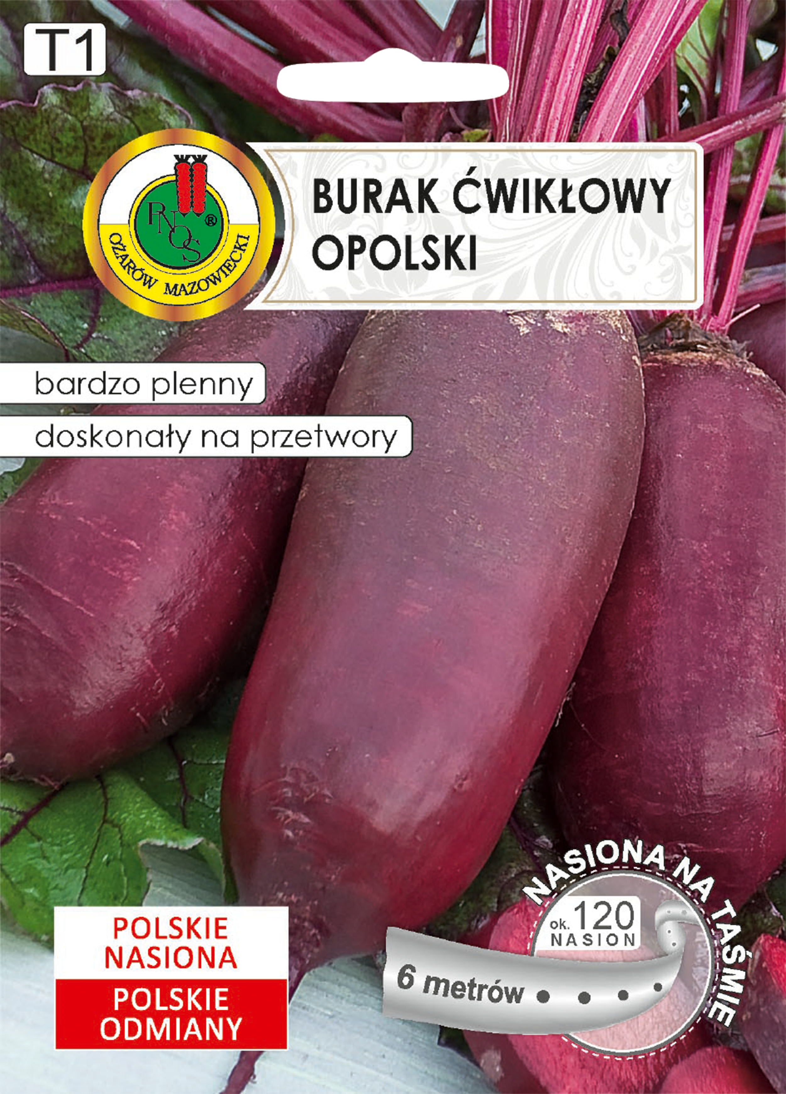 Burak ćwikłowy Opolski nasiona na taśmie 6 m Pnos