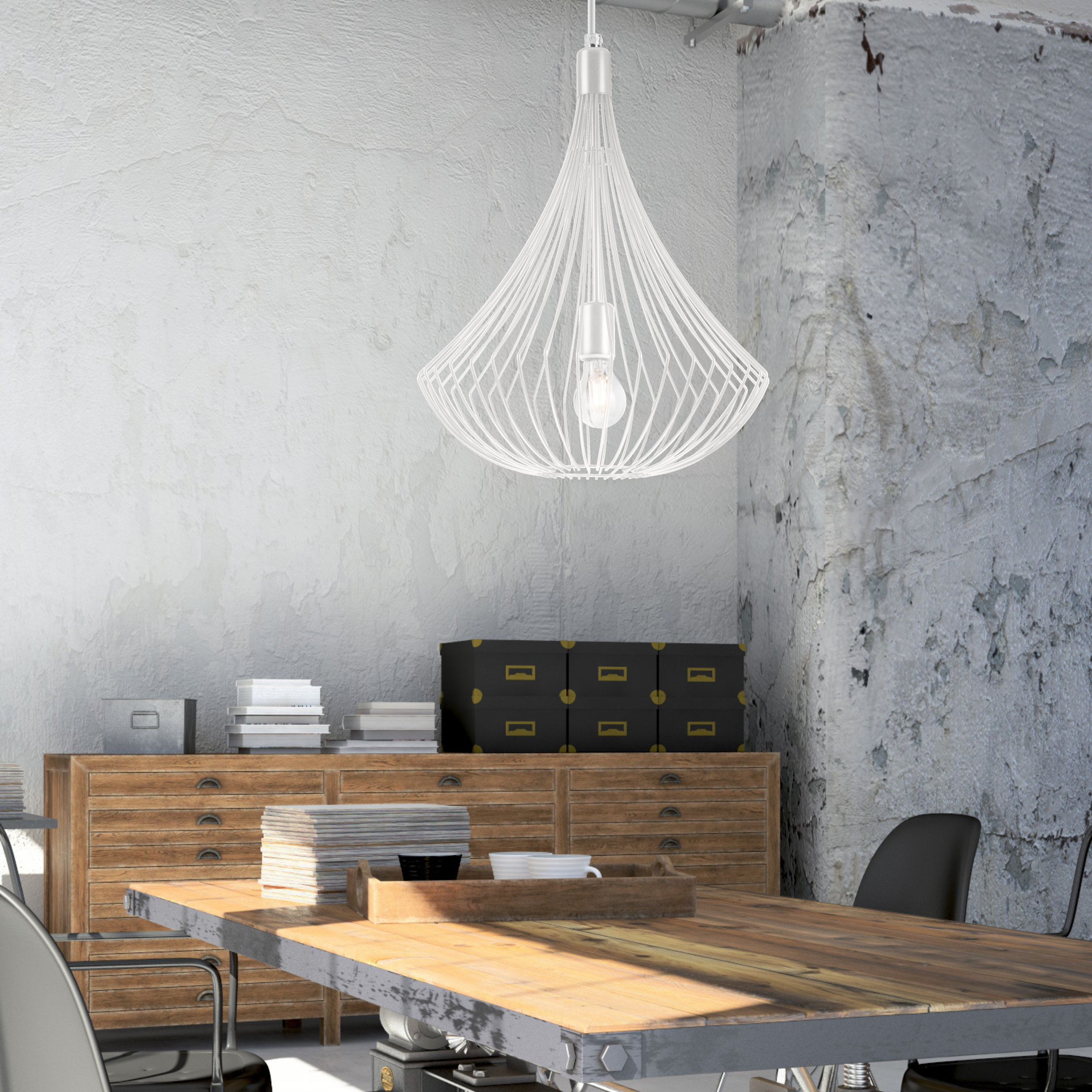 Lampa wisząca Balerina biała E27 Lamkur - 3