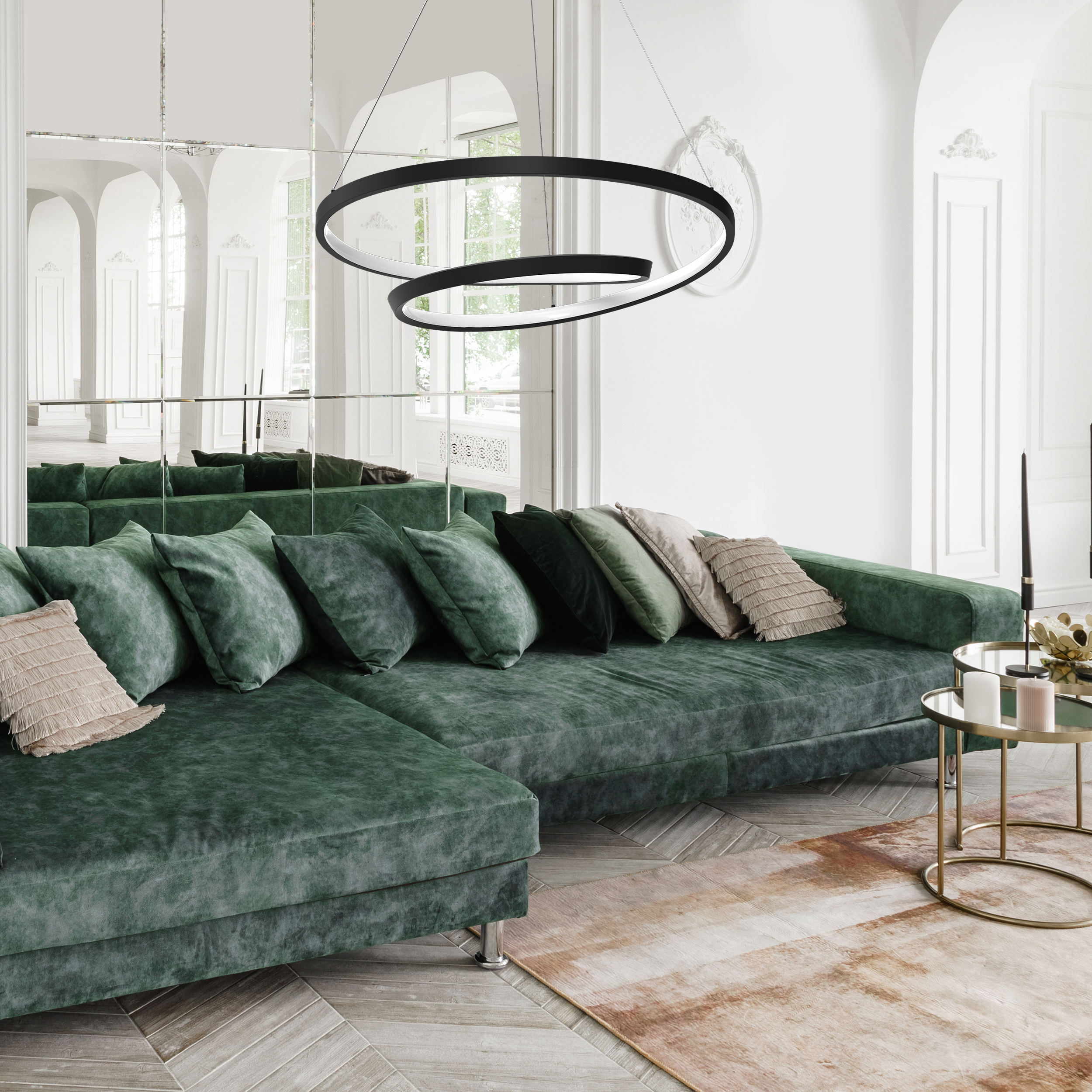 Lampa wisząca Lucero 2700 lm czarna LED Milagro - 4