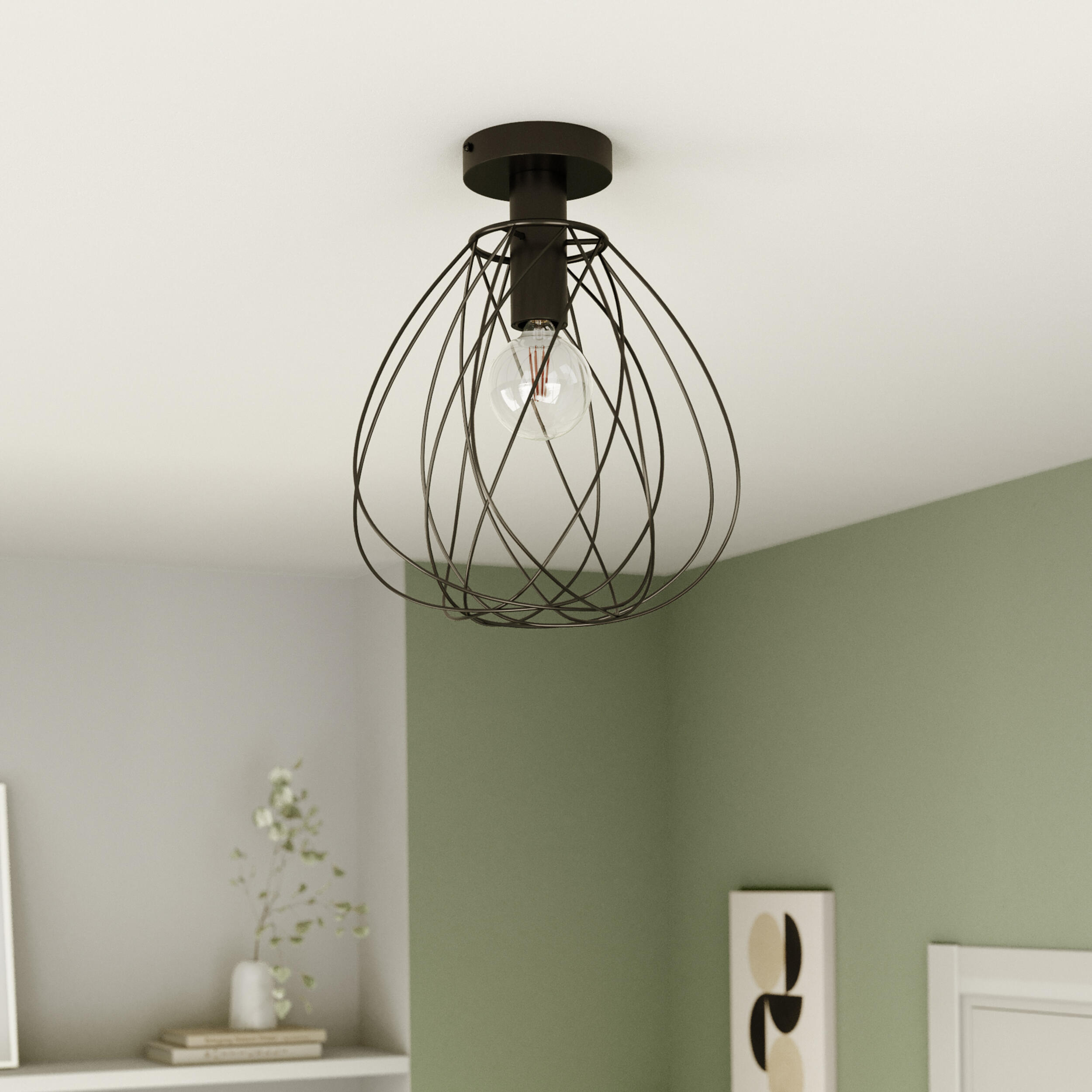 Lampa sufitowa Merone czarna E27 Inspire - 3