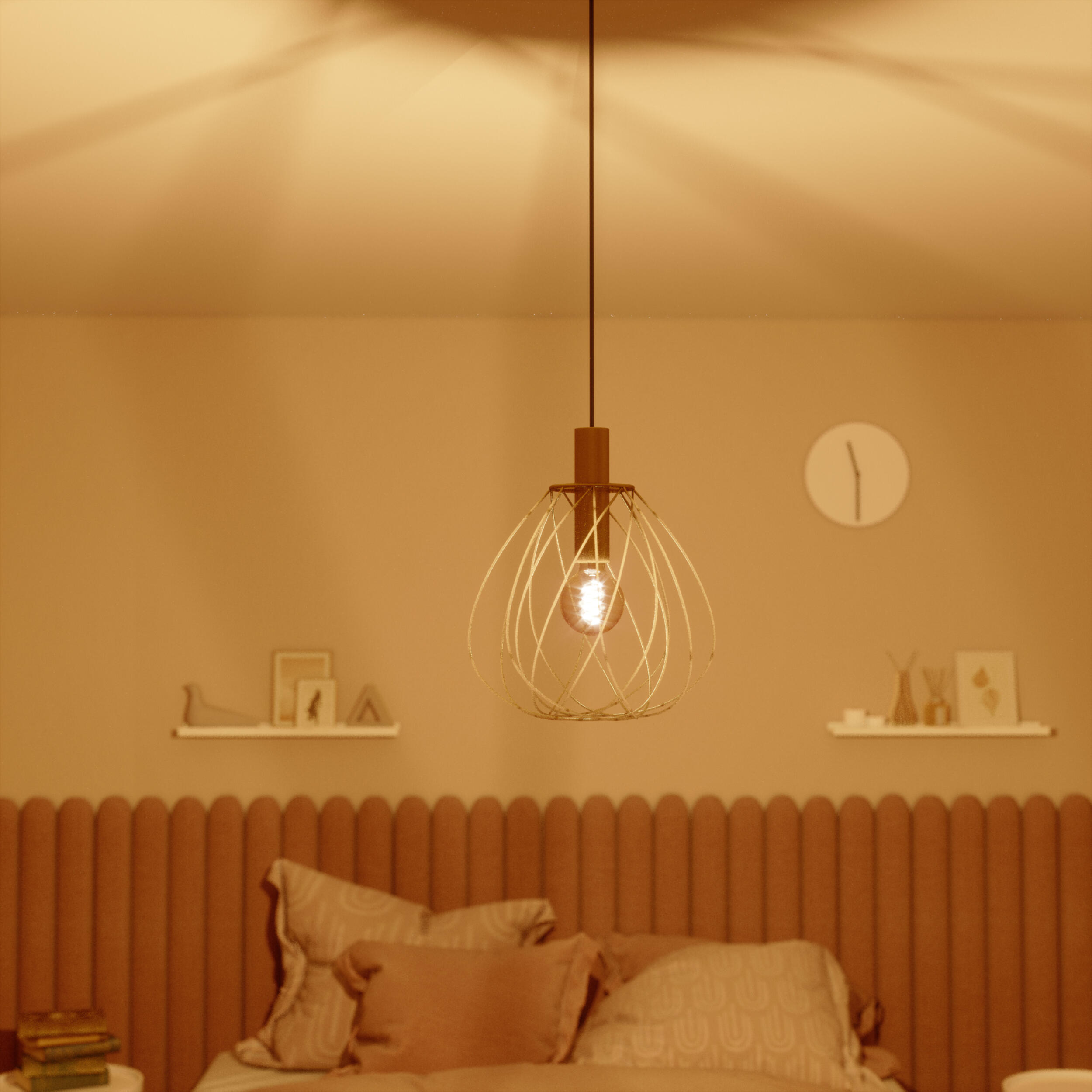 Lampa wisząca Merone mosiądz E27 Inspire - 8