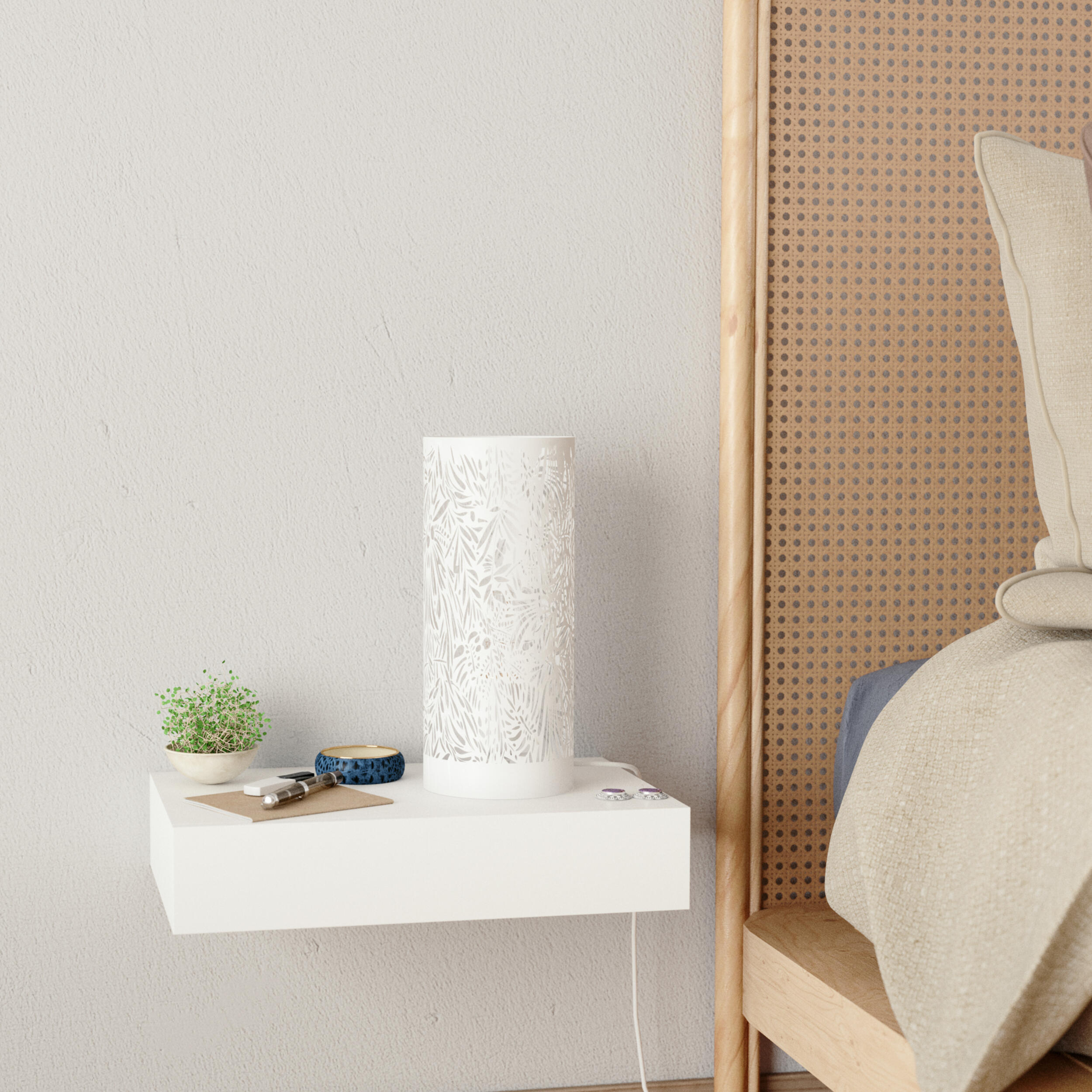 Lampa stołowa Frella biała E27 Inspire - 5